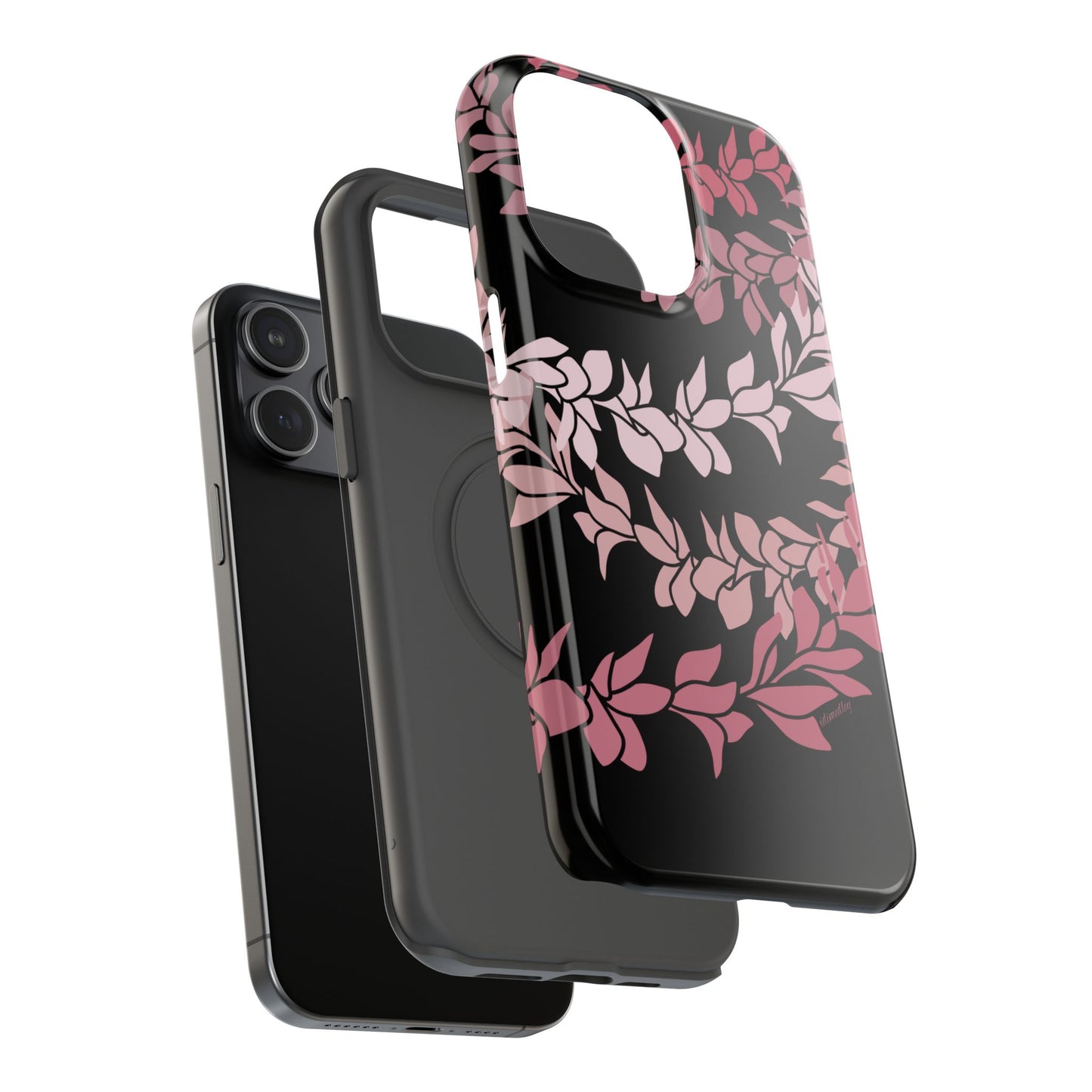 Plumeria Leis in Color Me Pinks (Black)