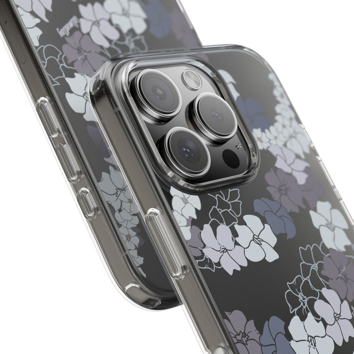 Puakenikeni En Face Flower Leis (Blue and Purple) CLEAR Case