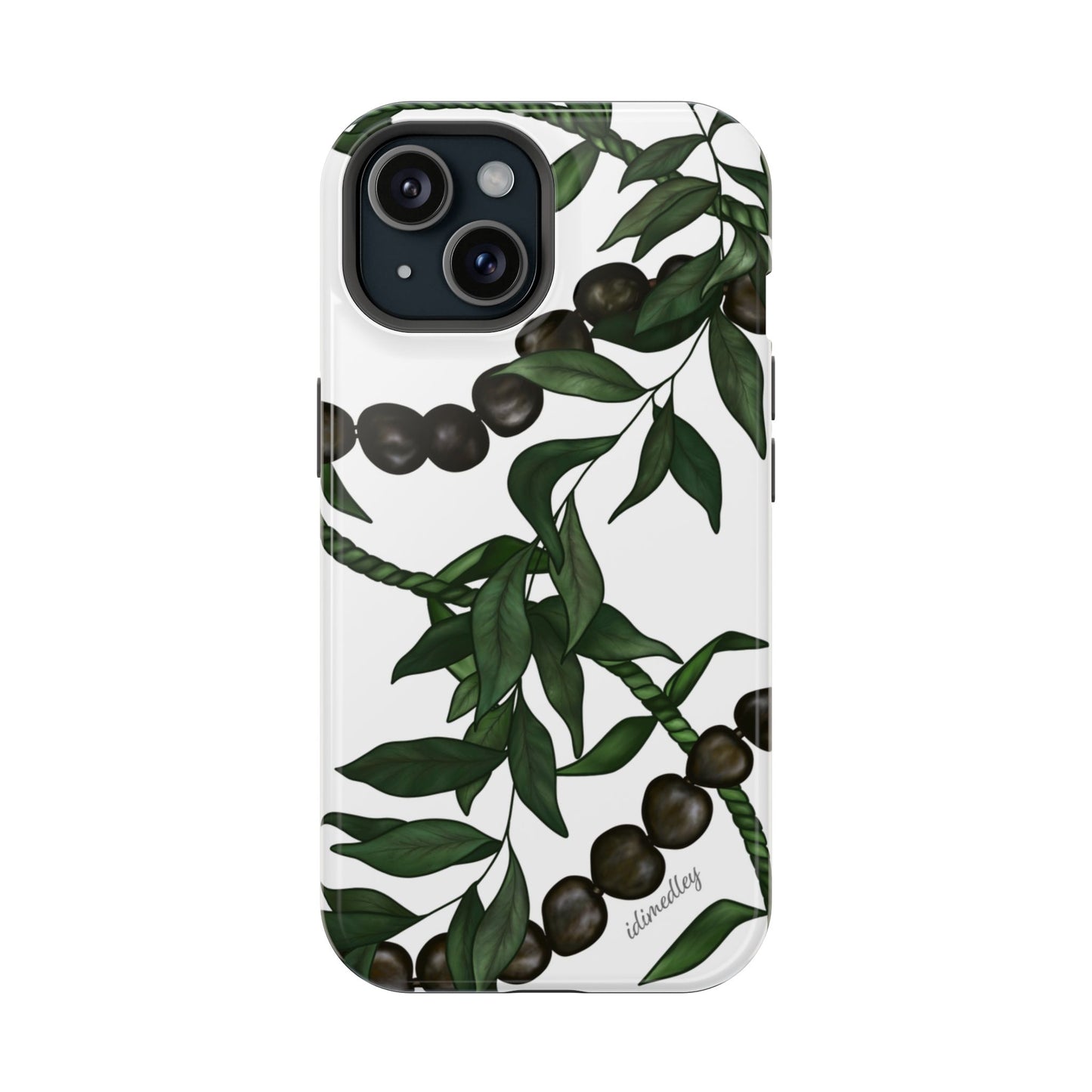 Kukui Nut, Maile, Ti Leaf Lei (White), MagSafe