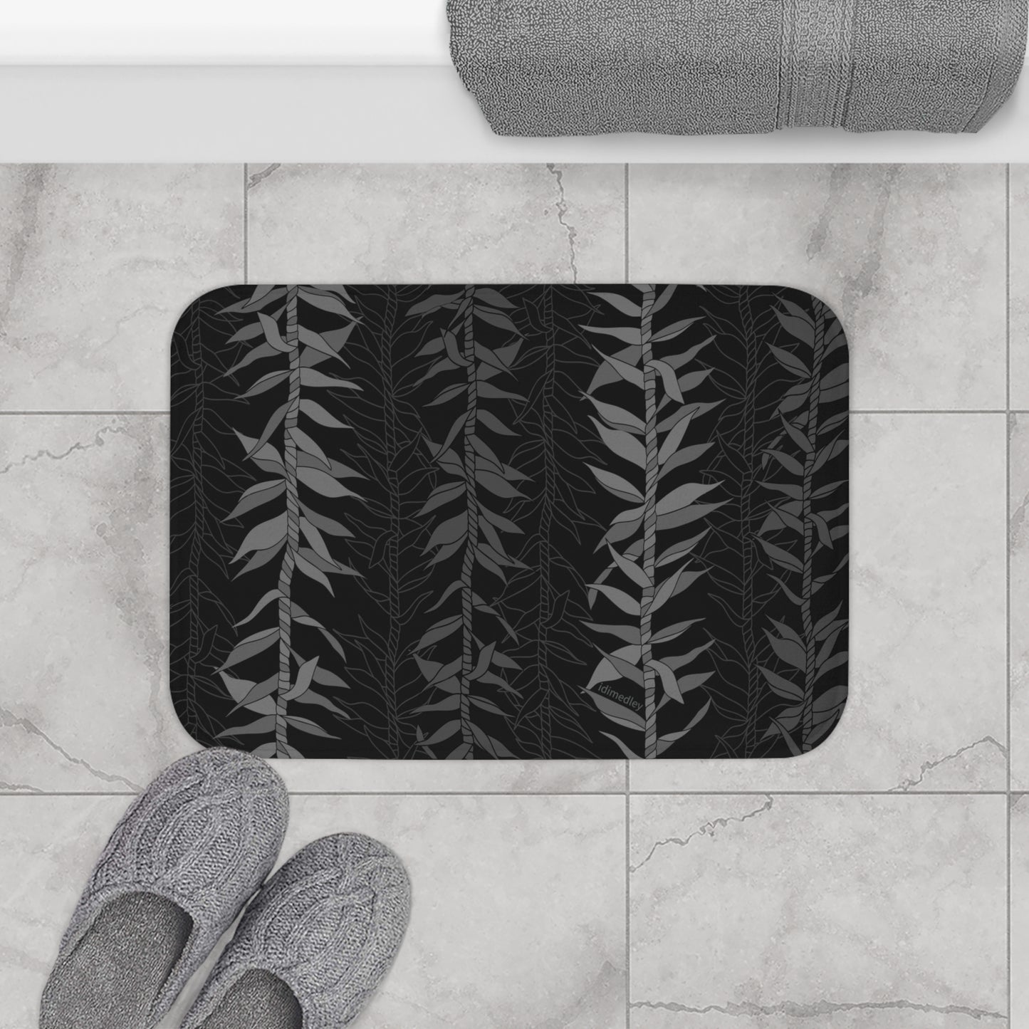 Bath Mat- Ti Leaf Lucky Leis (Shadows)