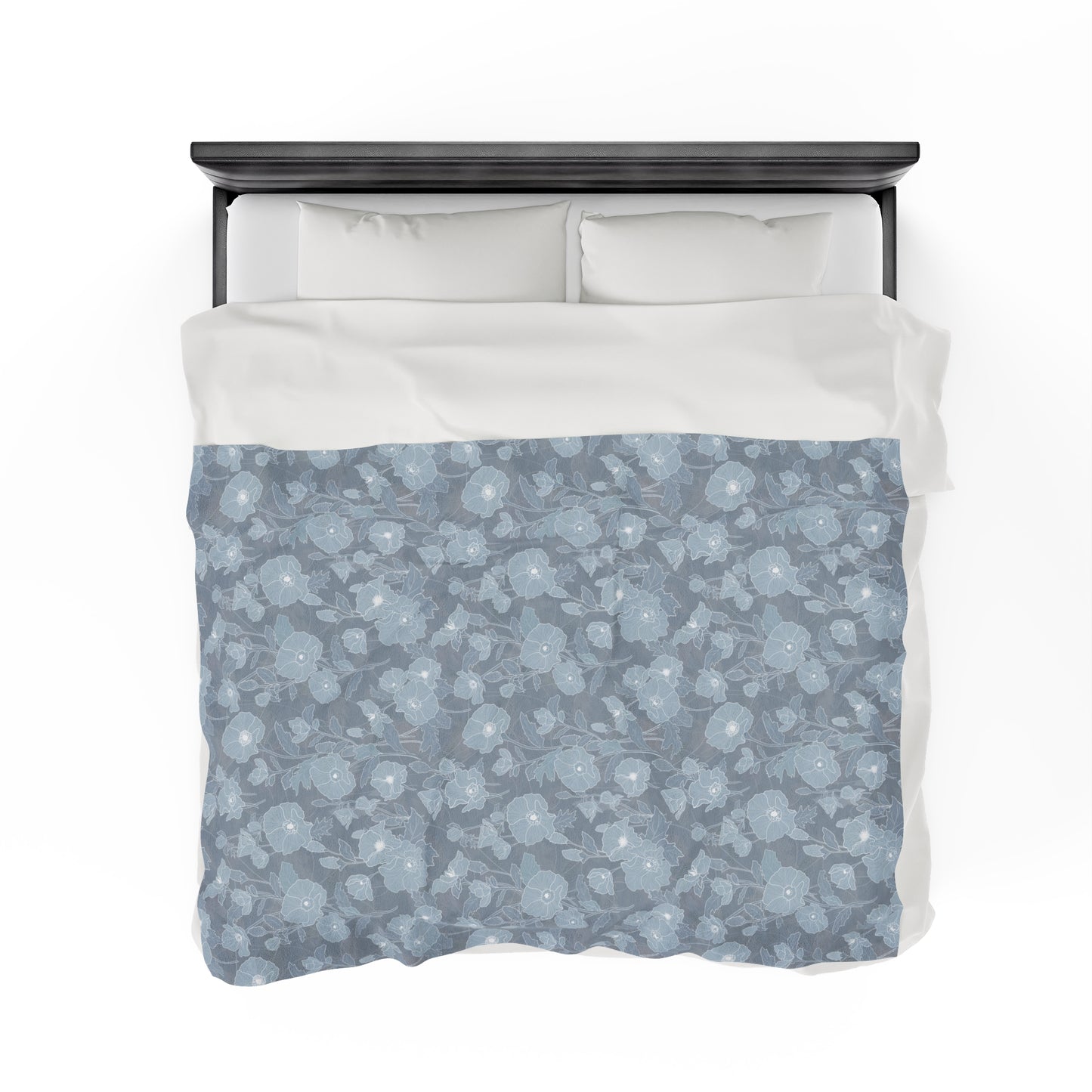 Incredibly Soft Blanket- Pua Kala in Medium Blue