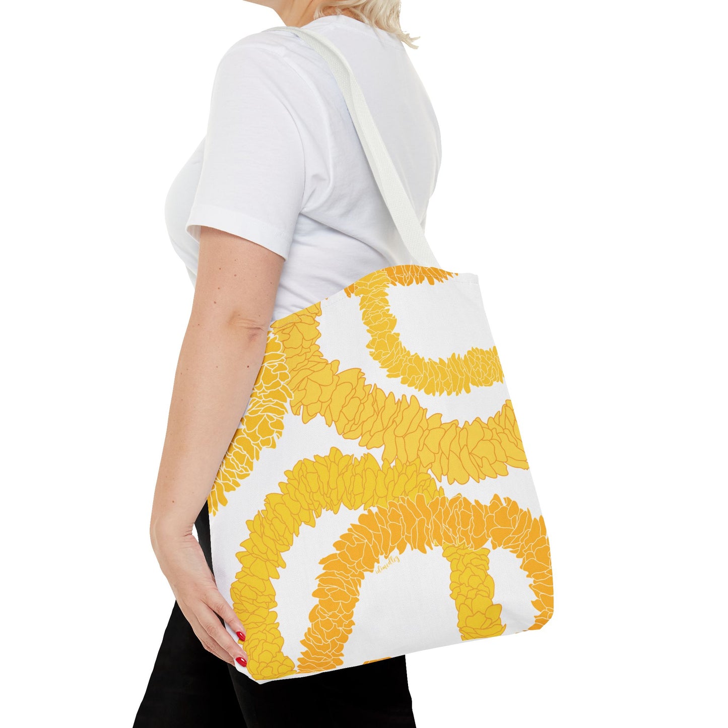 Tote Bag- Ilima Lei (White)