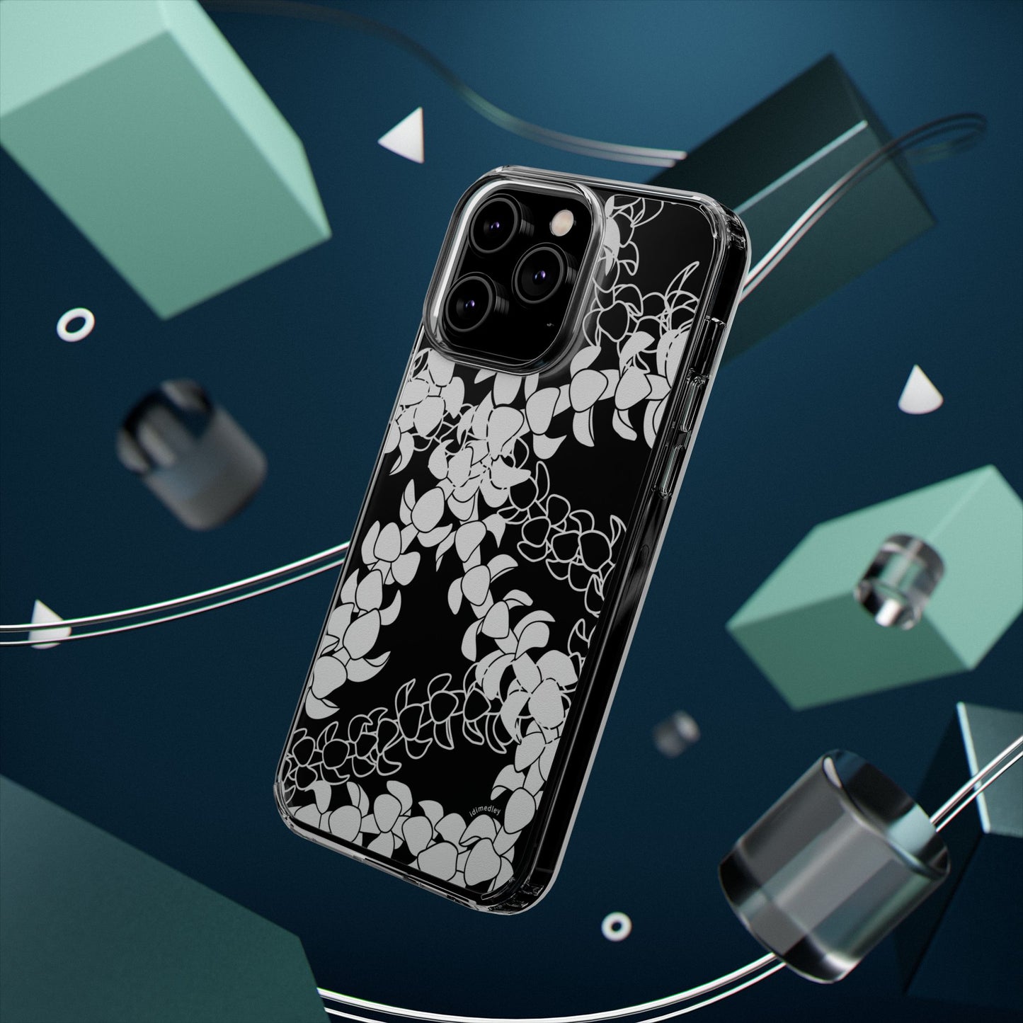 Puakenikeni Curvilinear Lei CLEAR Phone Case