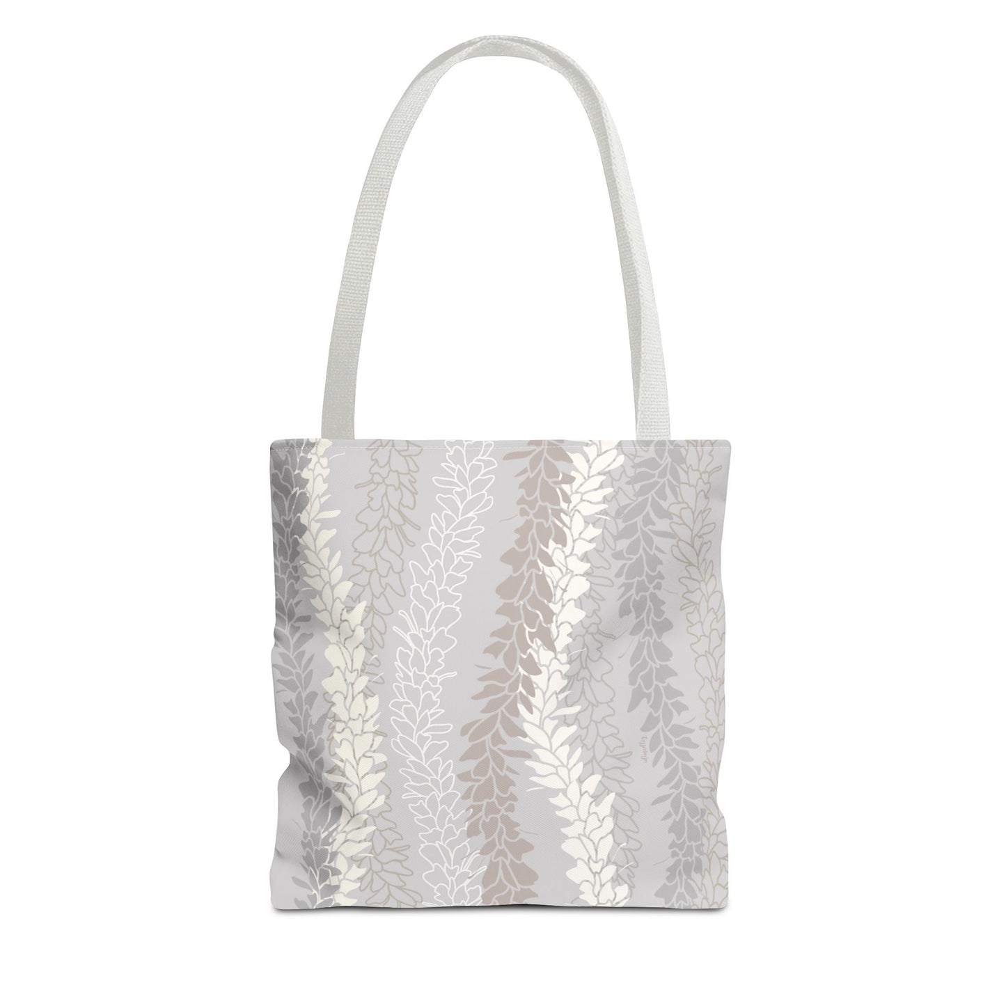 Tote bag- White Ginger Kisses in Gray