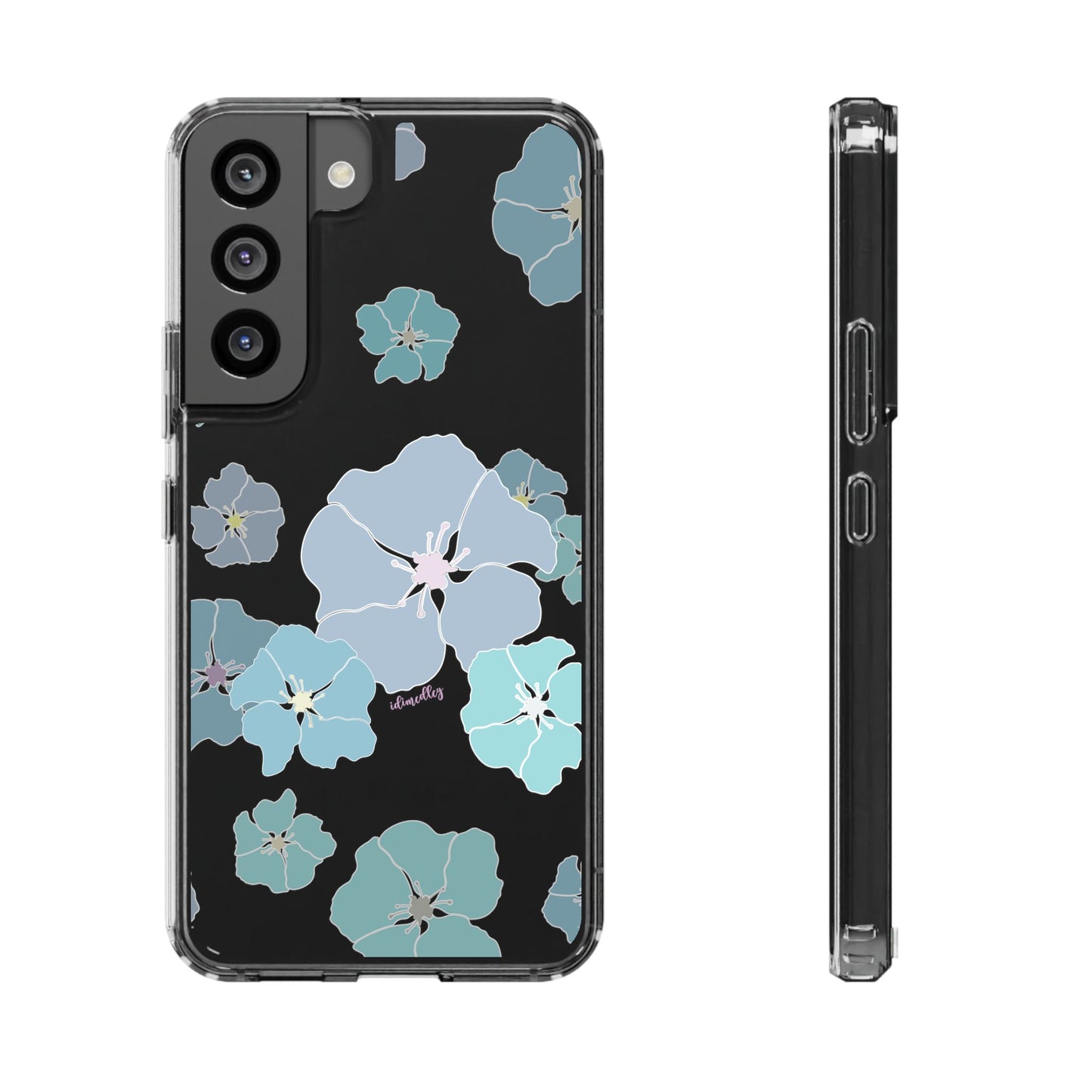 Ilima Flowers Blue CLEAR Case