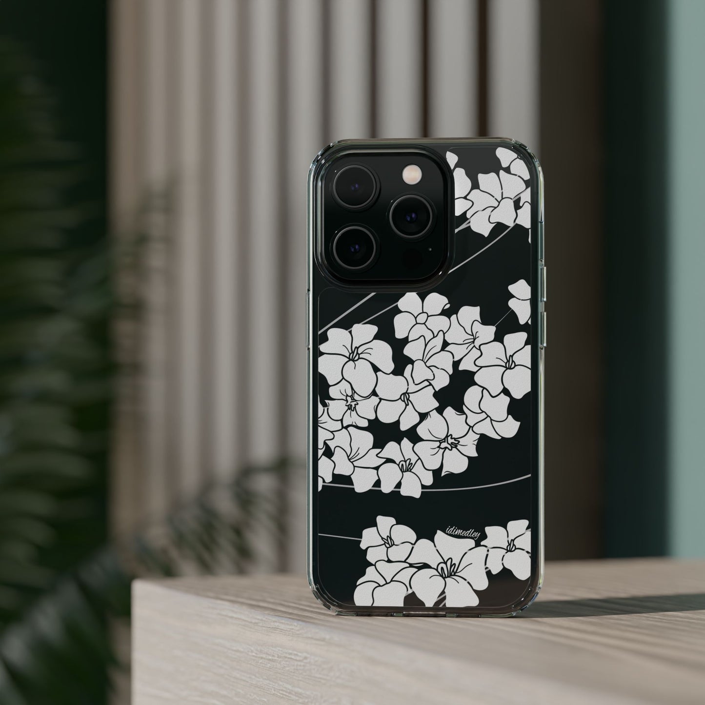 Puakenikeni En Face Flower Swirls CLEAR Case