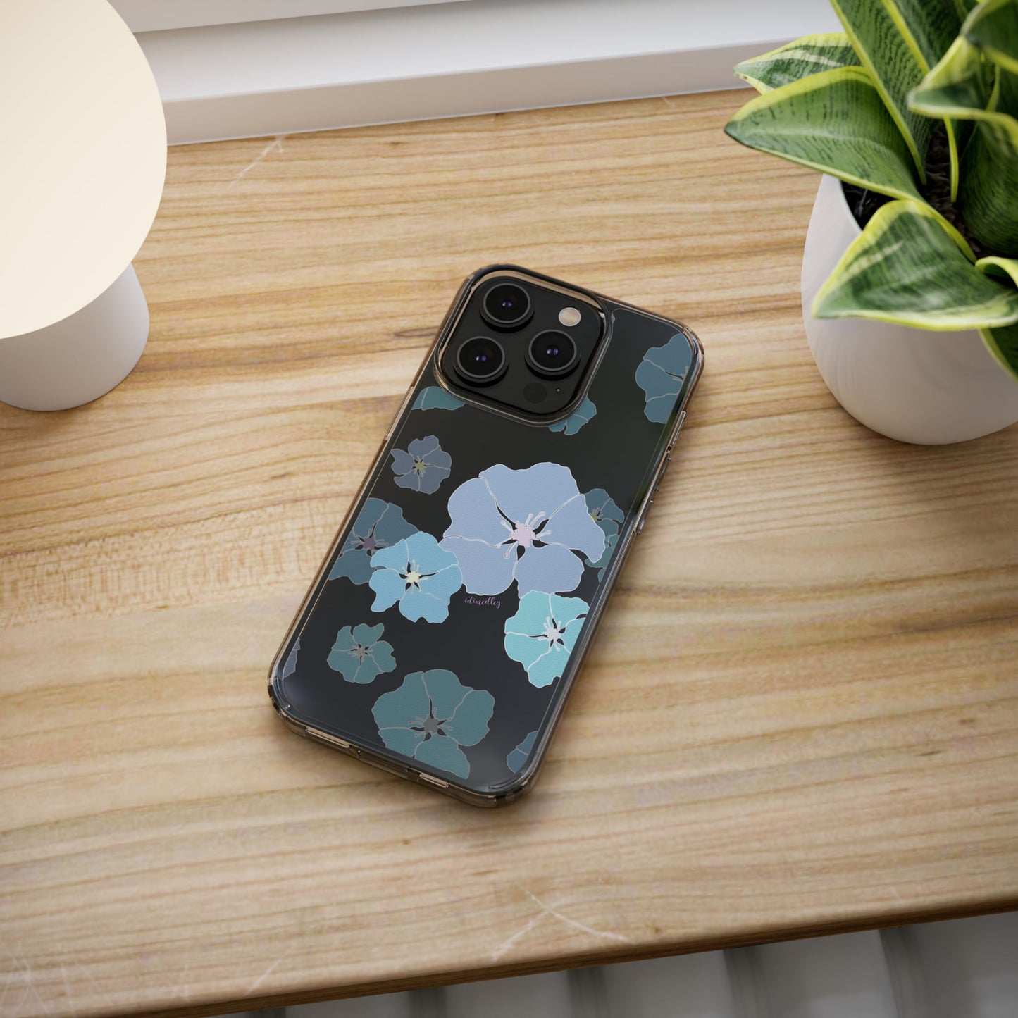 Ilima Flowers Blue CLEAR Case