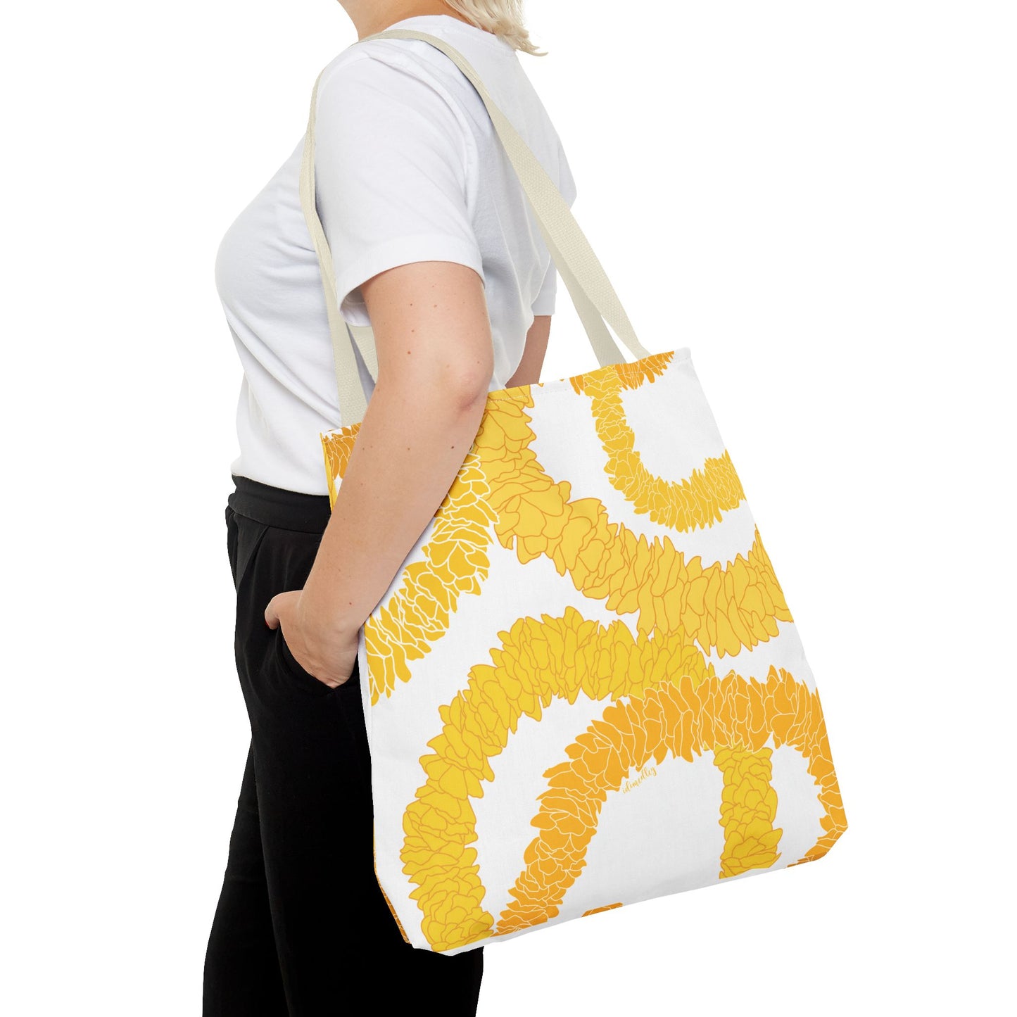 Tote Bag- Ilima Lei (White)