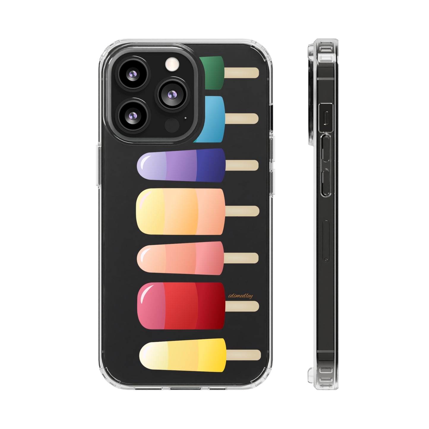 Rainbow Popsicles CLEAR Case