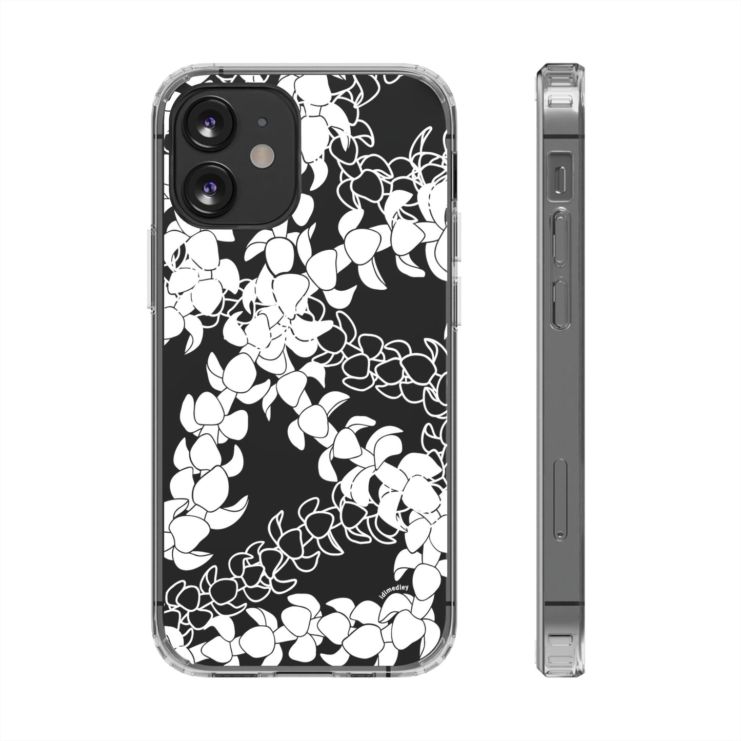 Puakenikeni Curvilinear Lei CLEAR Phone Case