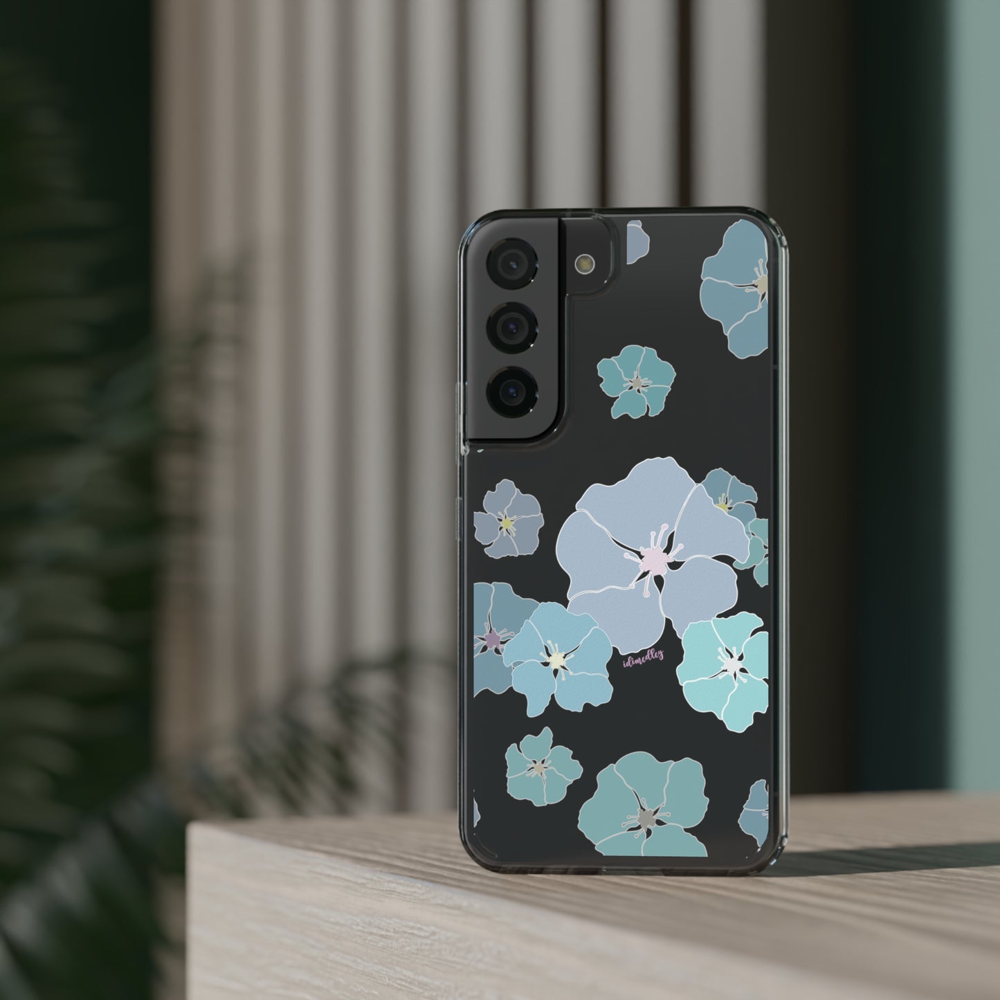 Ilima Flowers Blue CLEAR Case