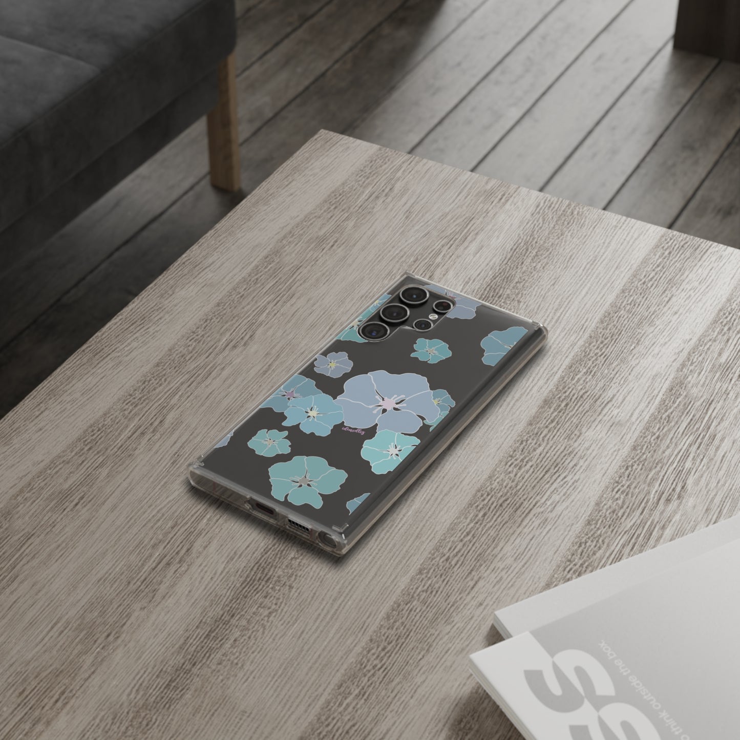 Ilima Flowers Blue CLEAR Case