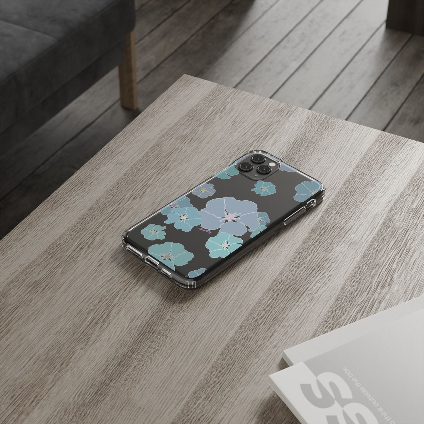 Ilima Flowers Blue CLEAR Case