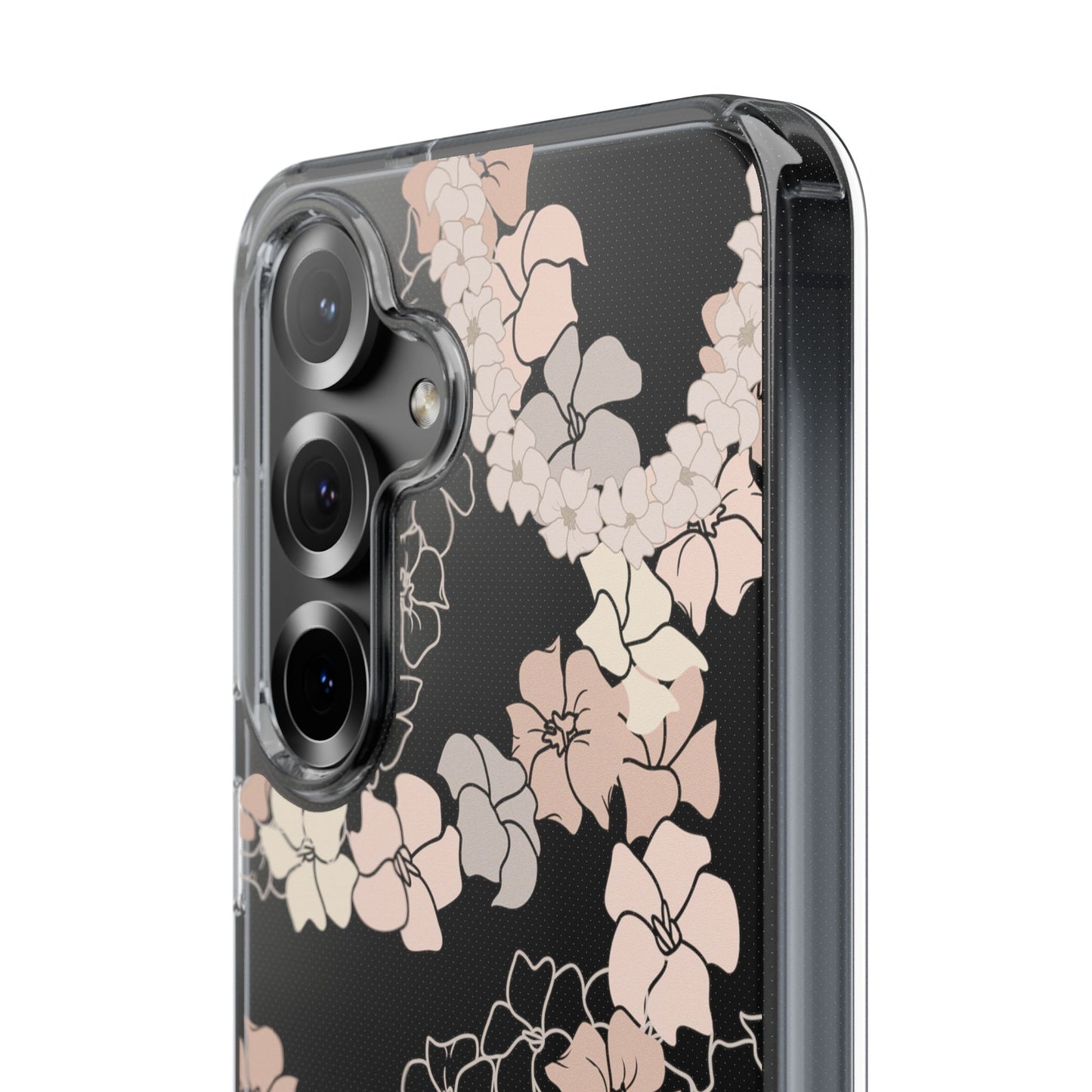 Puakenikeni En Face Flower Leis (Peachy Pinks) CLEAR Case