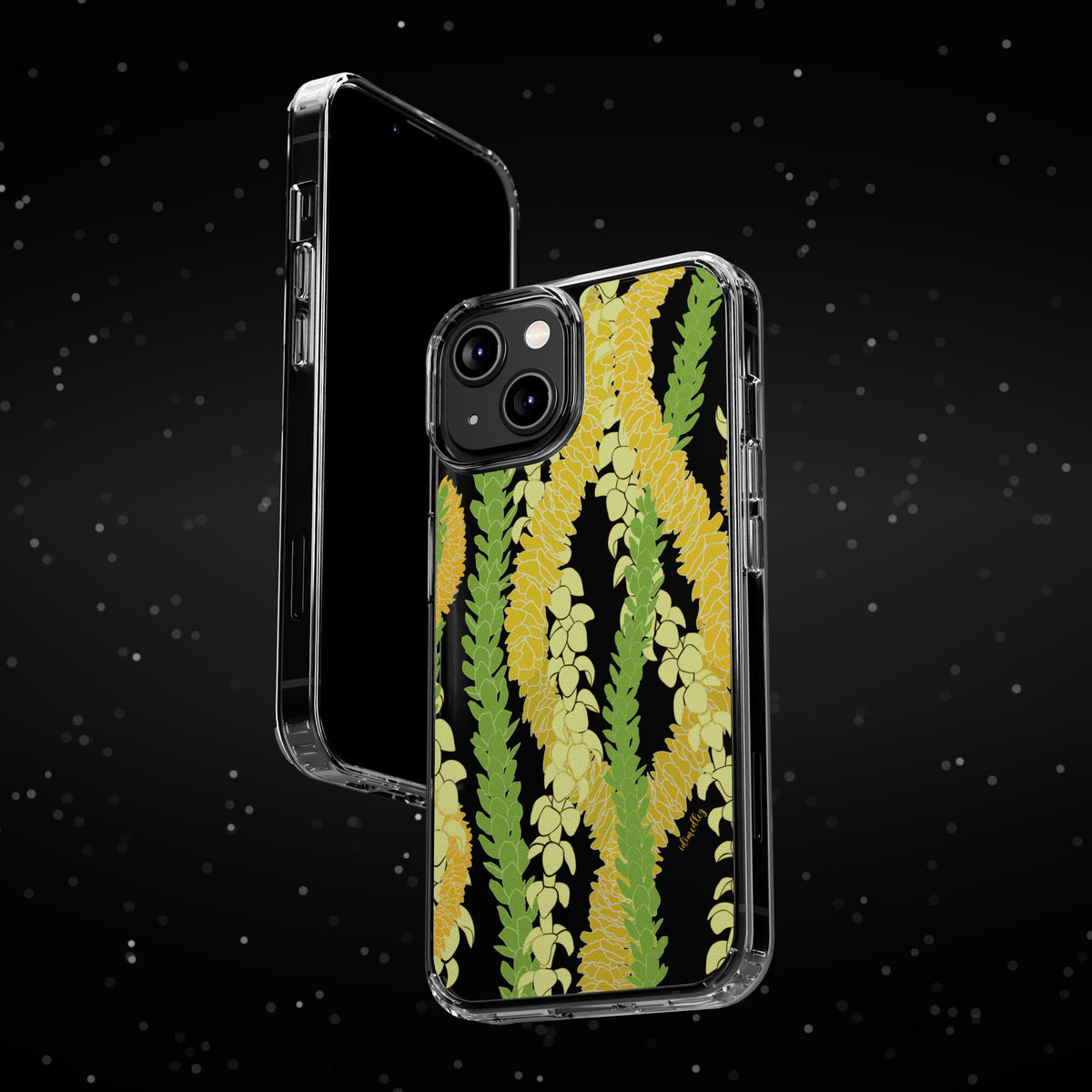 Triple Strand Ilima, Pakalana and Puakenikeni Lei CLEAR Case
