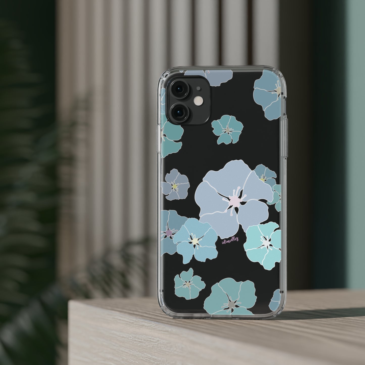 Ilima Flowers Blue CLEAR Case