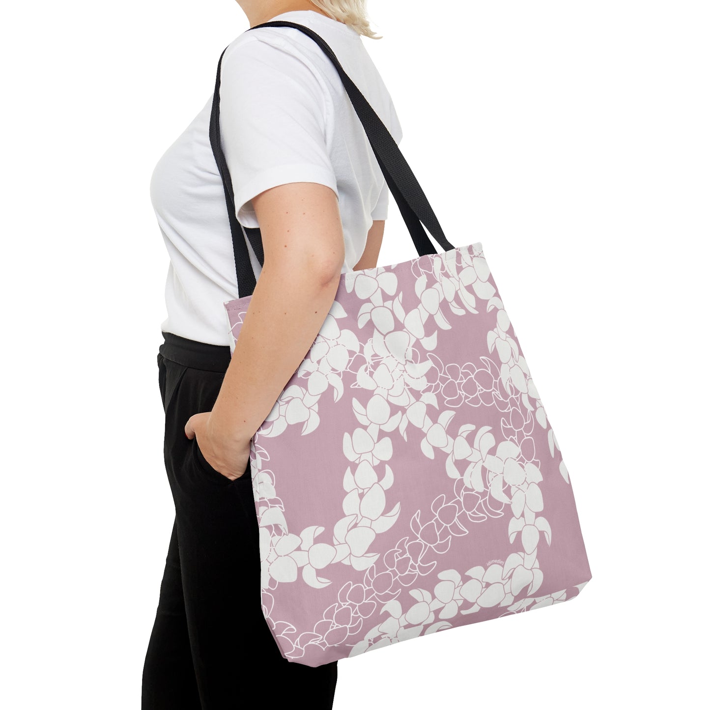 Tote Bag- Puakenikeni Lei (Rosey Pink)