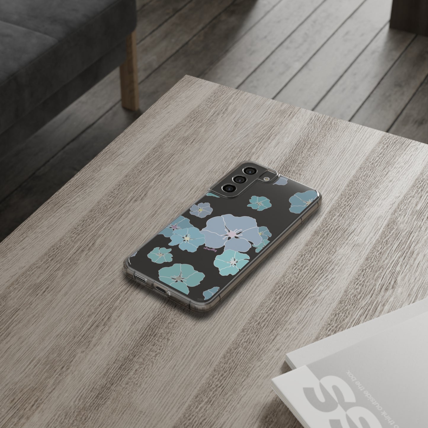 Ilima Flowers Blue CLEAR Case