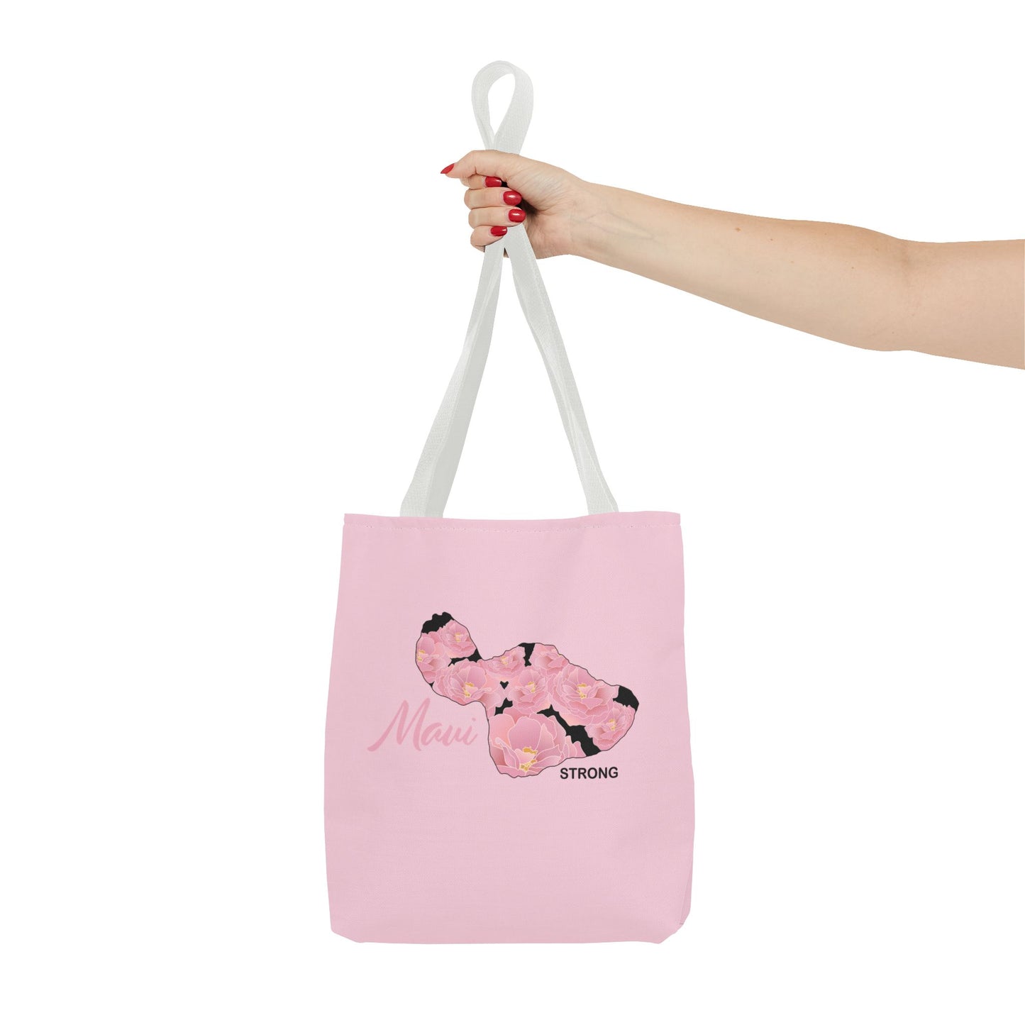 Tote bag- Maui Strong Lokelani Island Pink and Black, Proceeds Donated for Lahaina Wildfire Relief