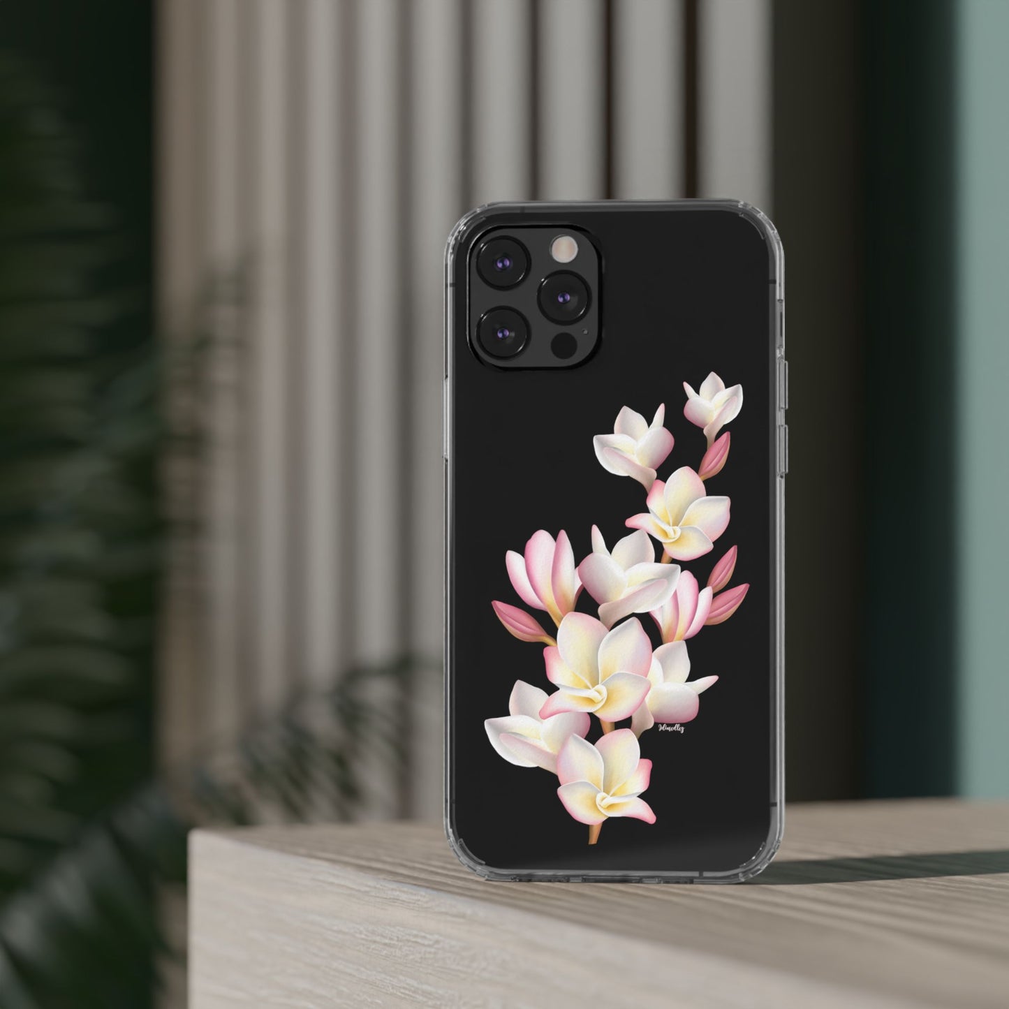 Pink Plumeria Cluster CLEAR Case