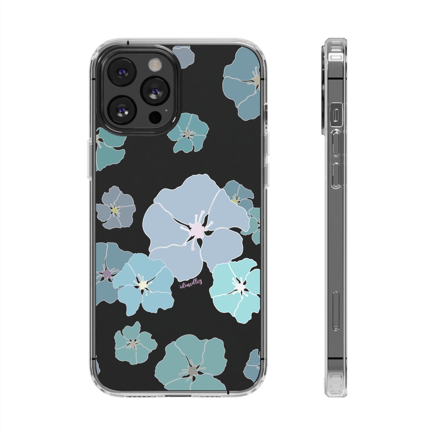 Ilima Flowers Blue CLEAR Case