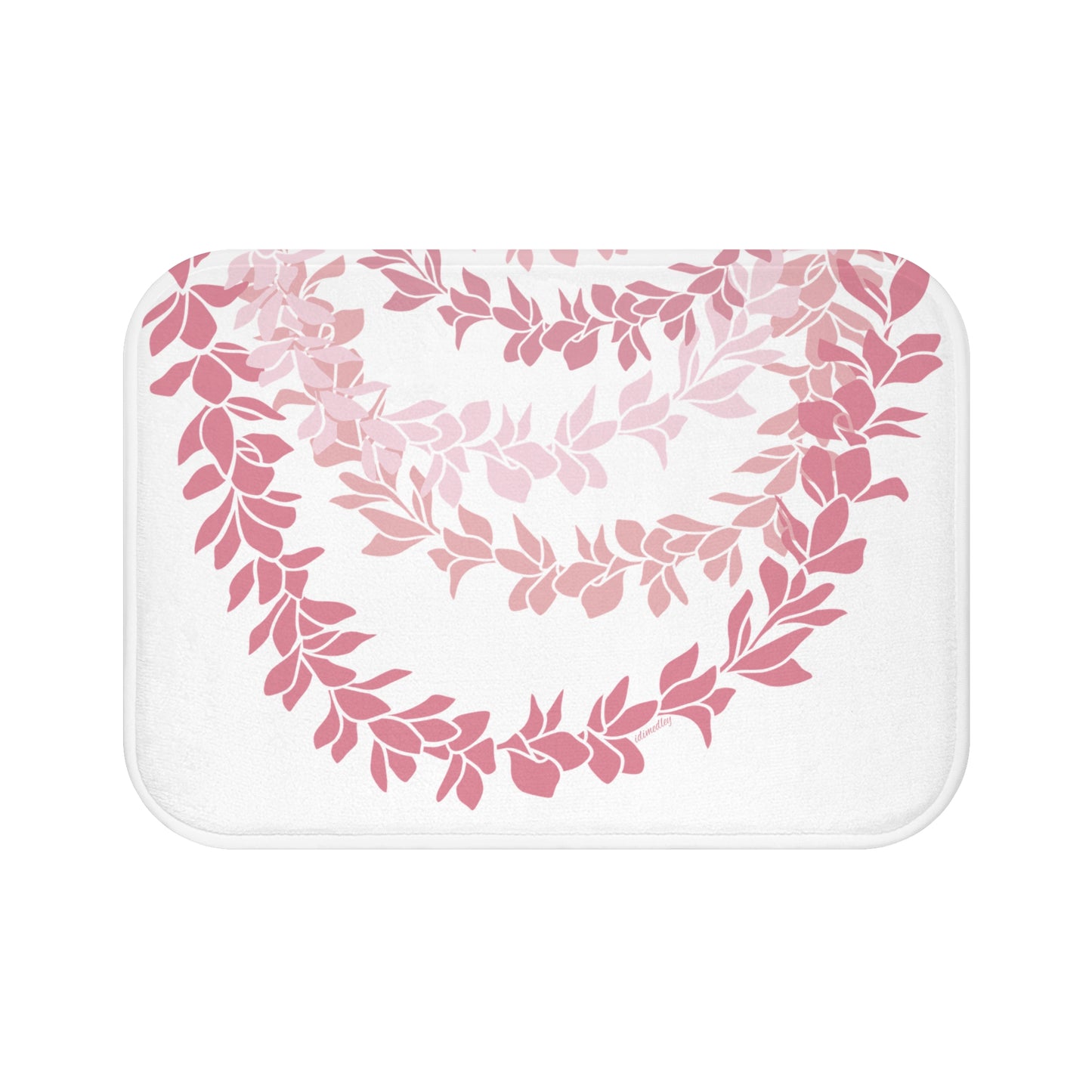 Bath Mat- Pink Plumeria Leis