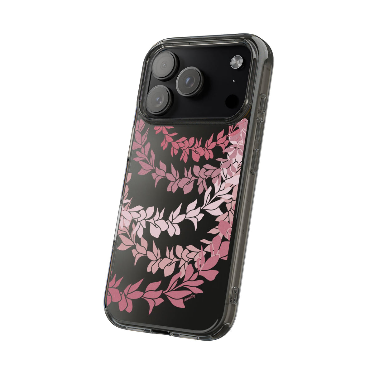 Plumeria Lei in Color Me Pinks CLEAR Case