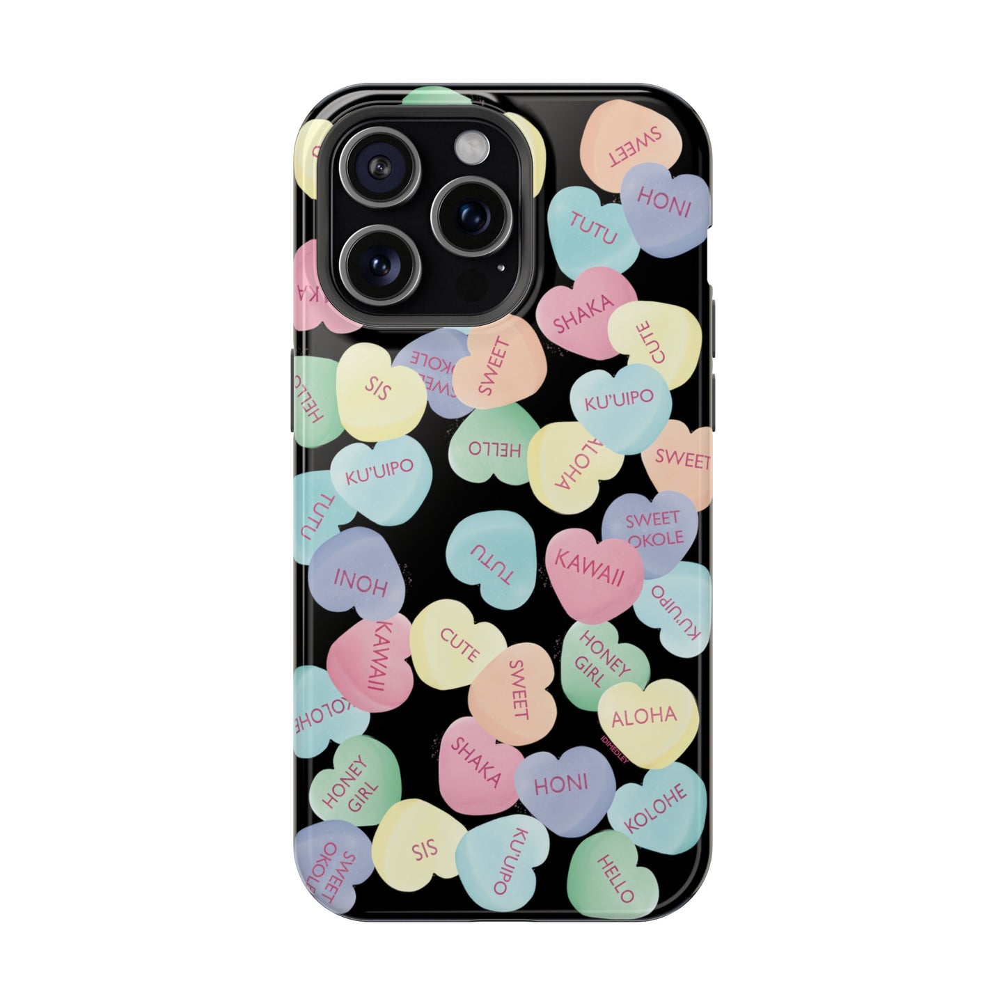 Candy Conversation Hearts Hawaii Style (Black)