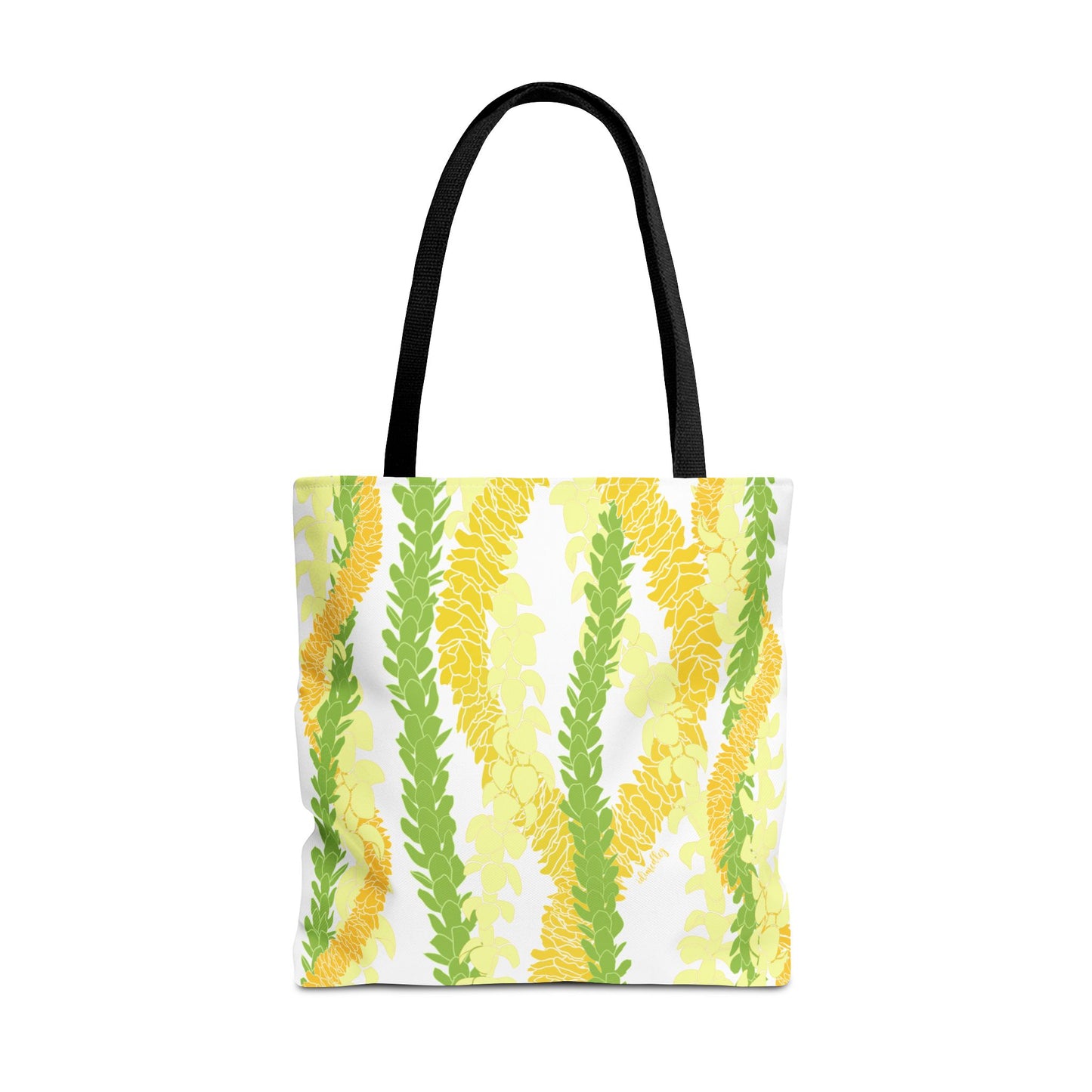 Tote bag- Triple Strand Puakenikeni, Pakalana and Ilima Leis, White