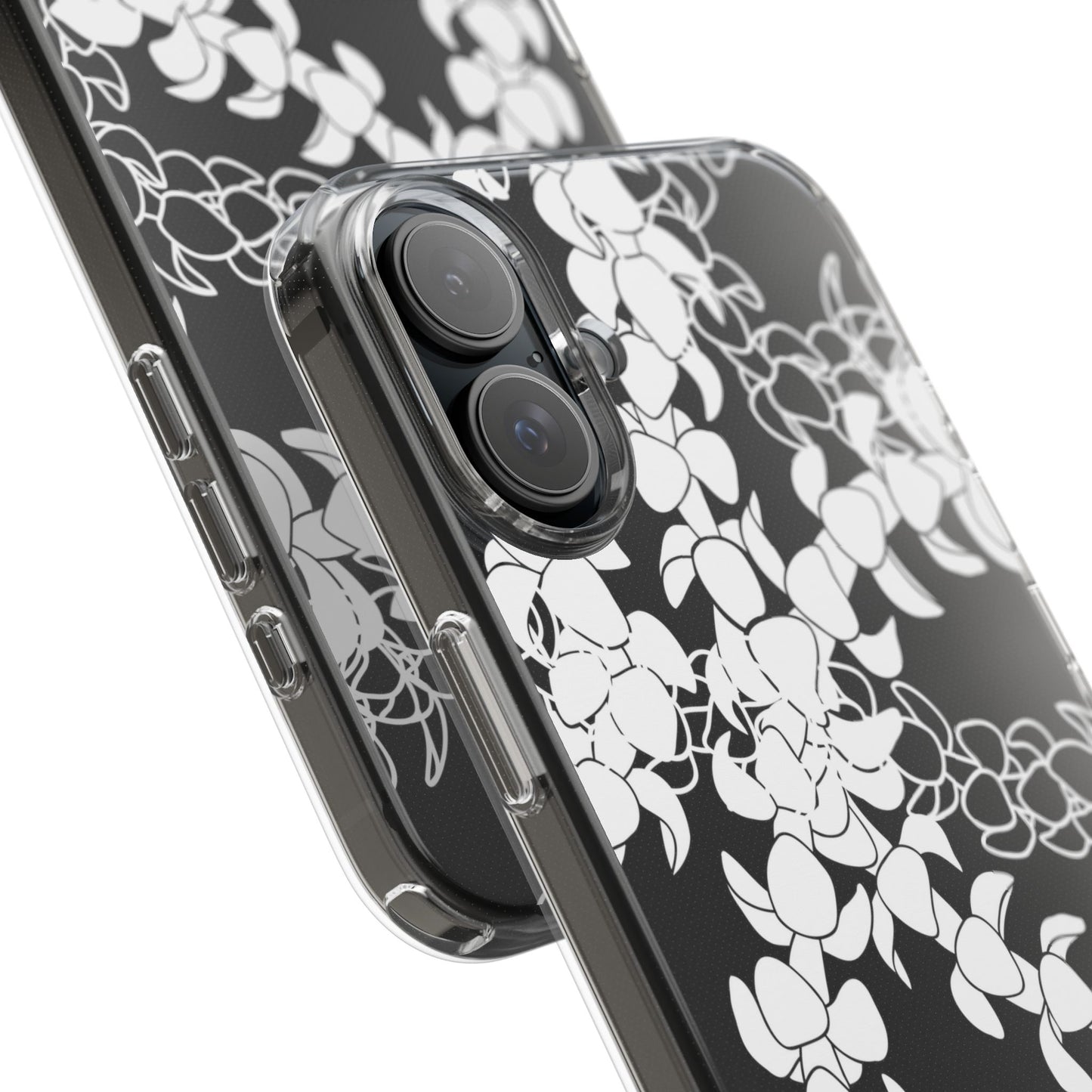 Puakenikeni Curvilinear Lei CLEAR Phone Case