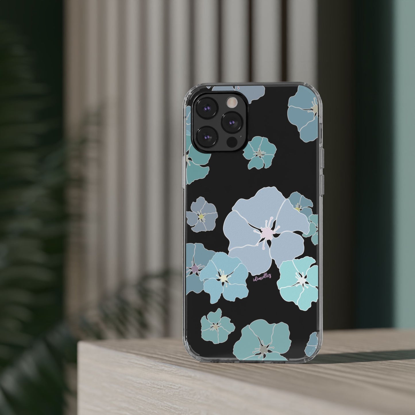 Ilima Flowers Blue CLEAR Case