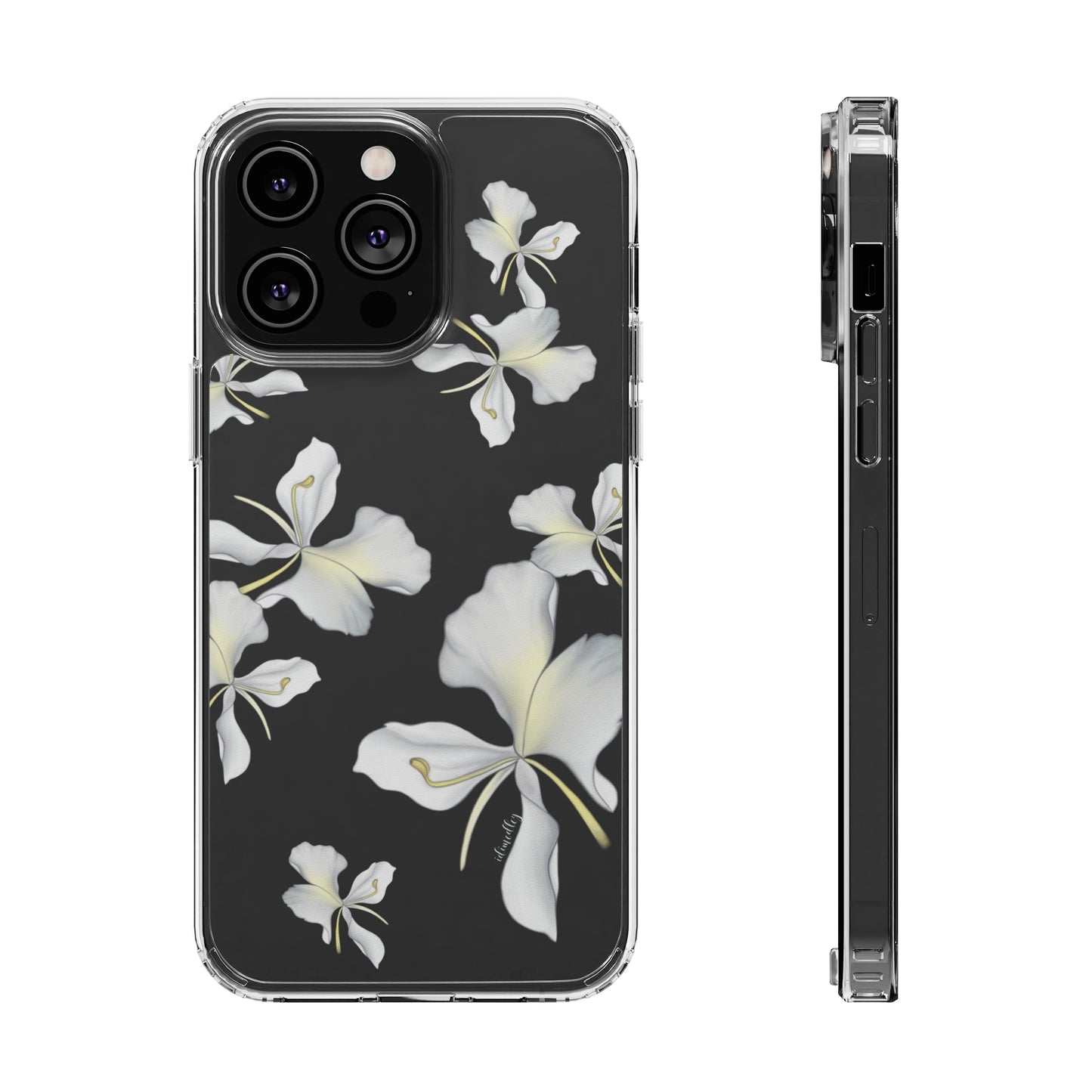 Awapuhi Butterfly Ginger Falling Flowers CLEAR Case