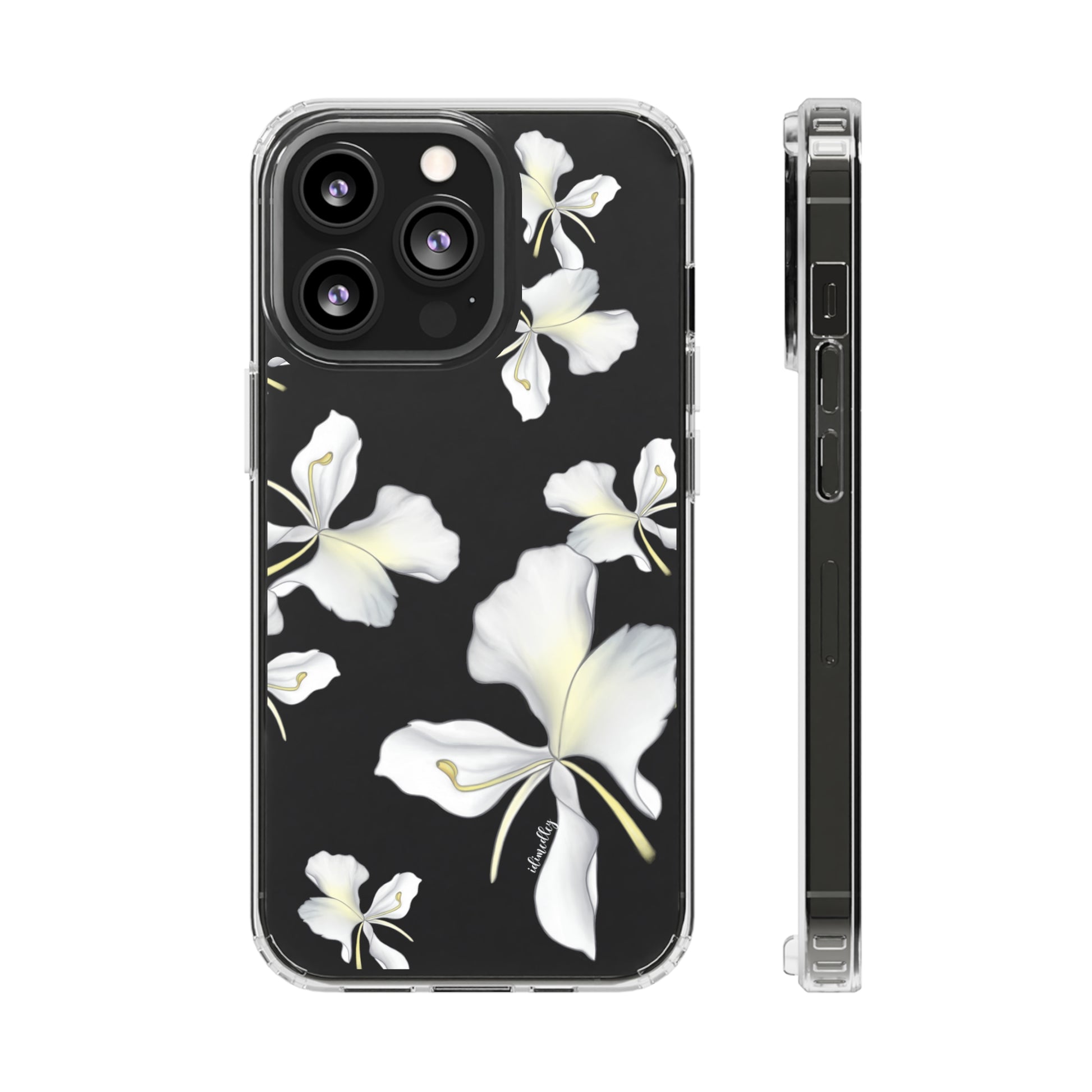 Idimedley white Hawaiian flower iphone case. 