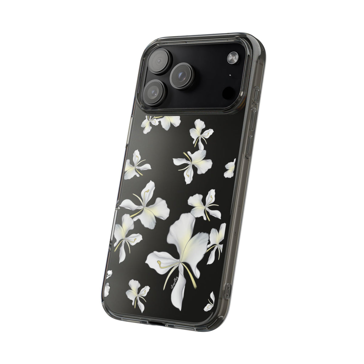 Awapuhi Butterfly Ginger Falling Flowers CLEAR Case
