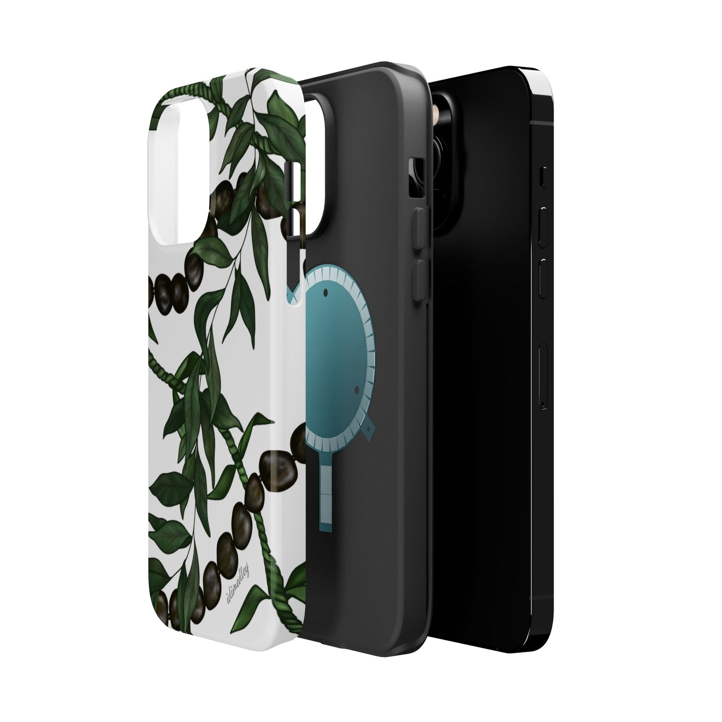 Kukui Nut, Maile, Ti Leaf Lei (White), MagSafe
