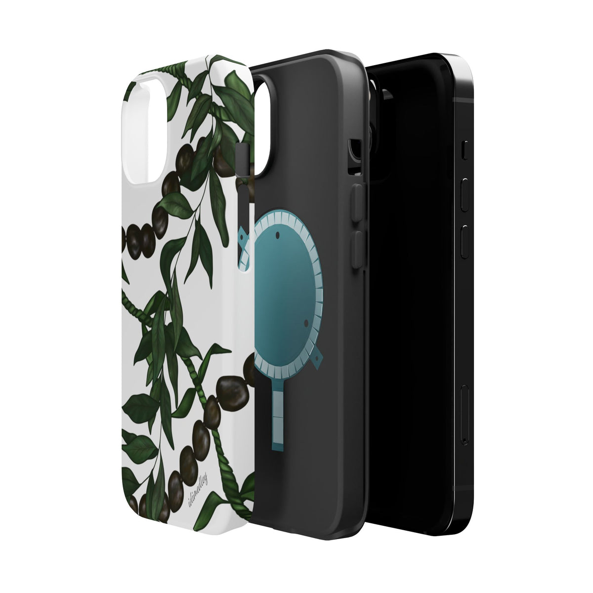 Kukui Nut, Maile, Ti Leaf Lei (White), MAGSAFE