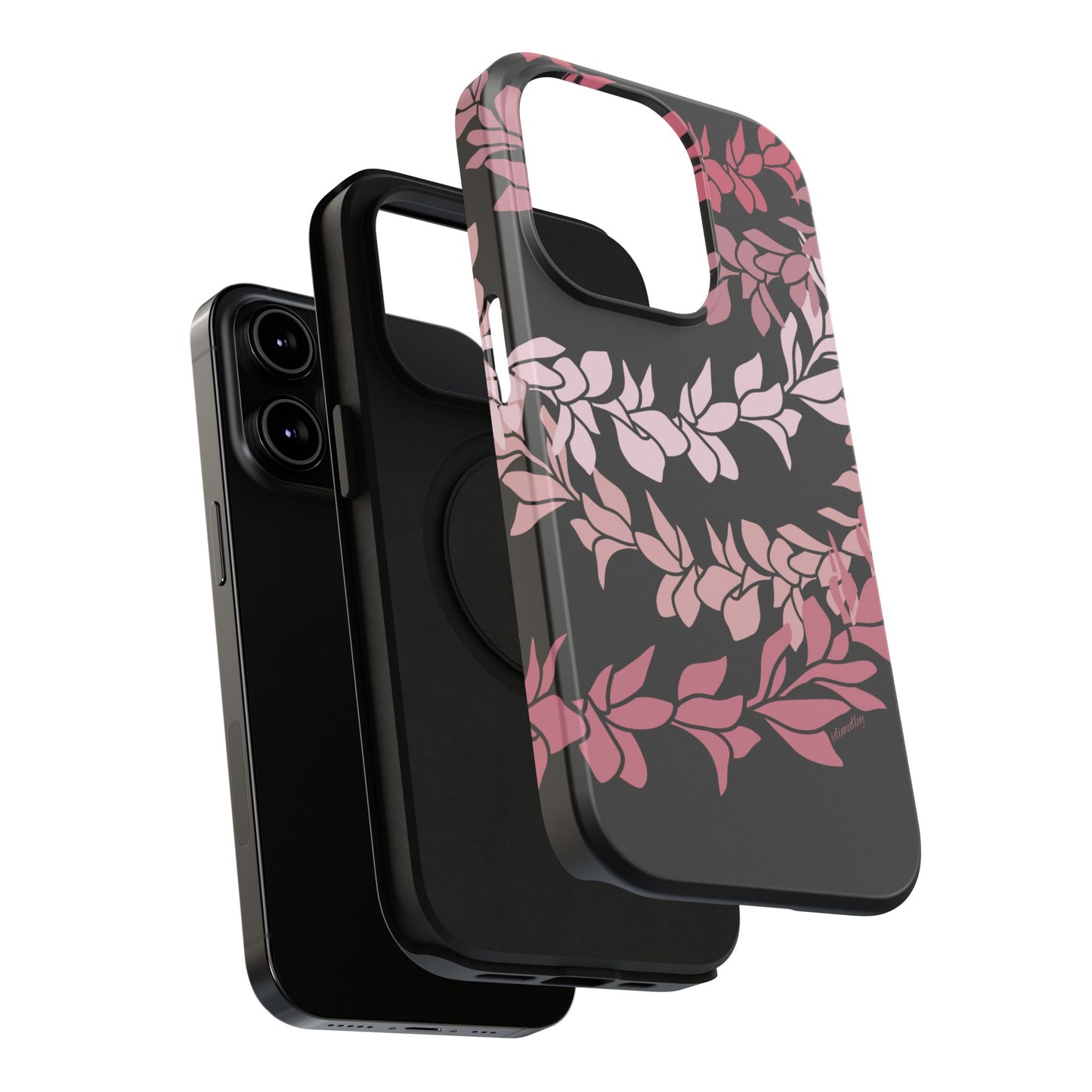 Plumeria Leis in Color Me Pinks (Black)