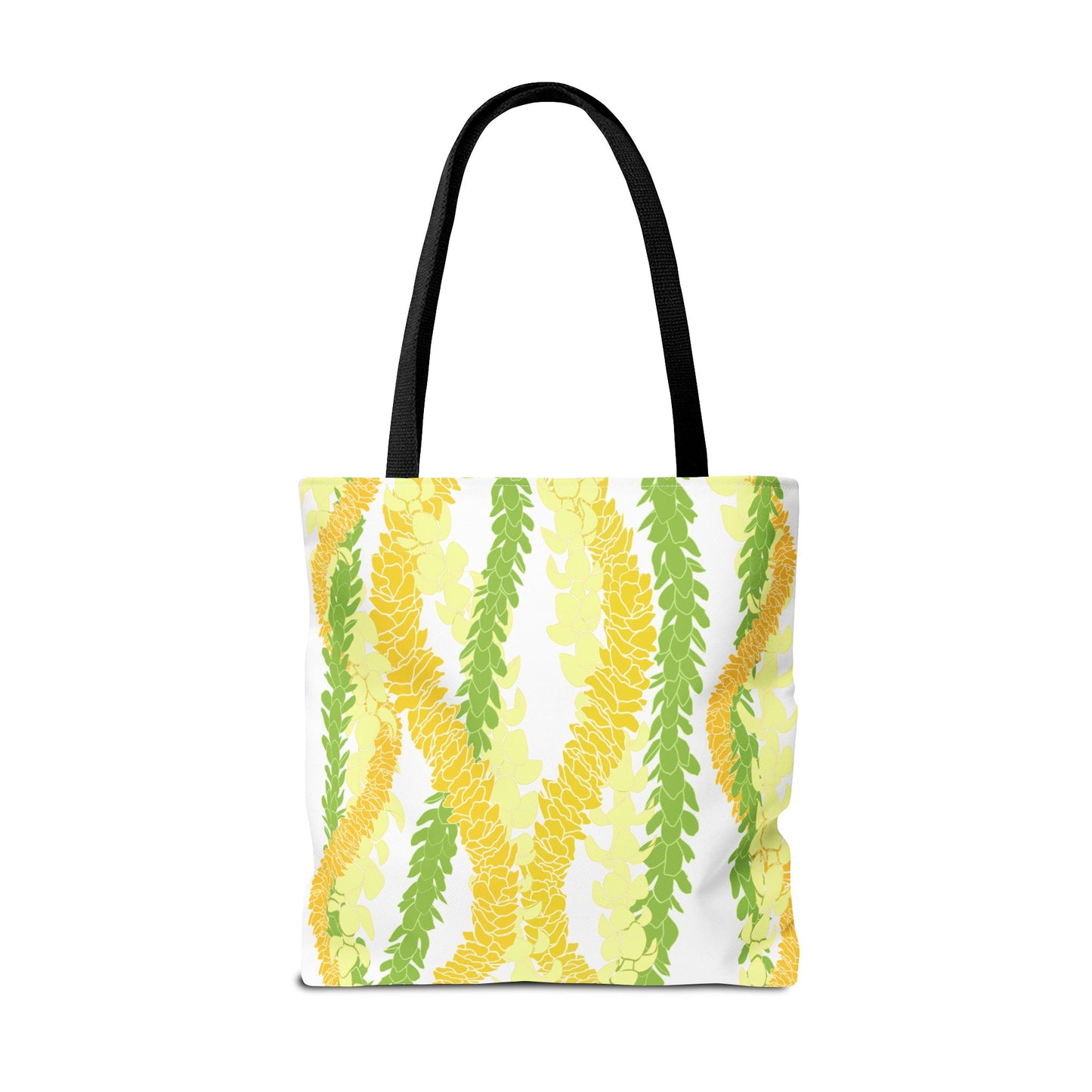 Tote bag- Triple Strand Puakenikeni, Pakalana and Ilima Leis, White