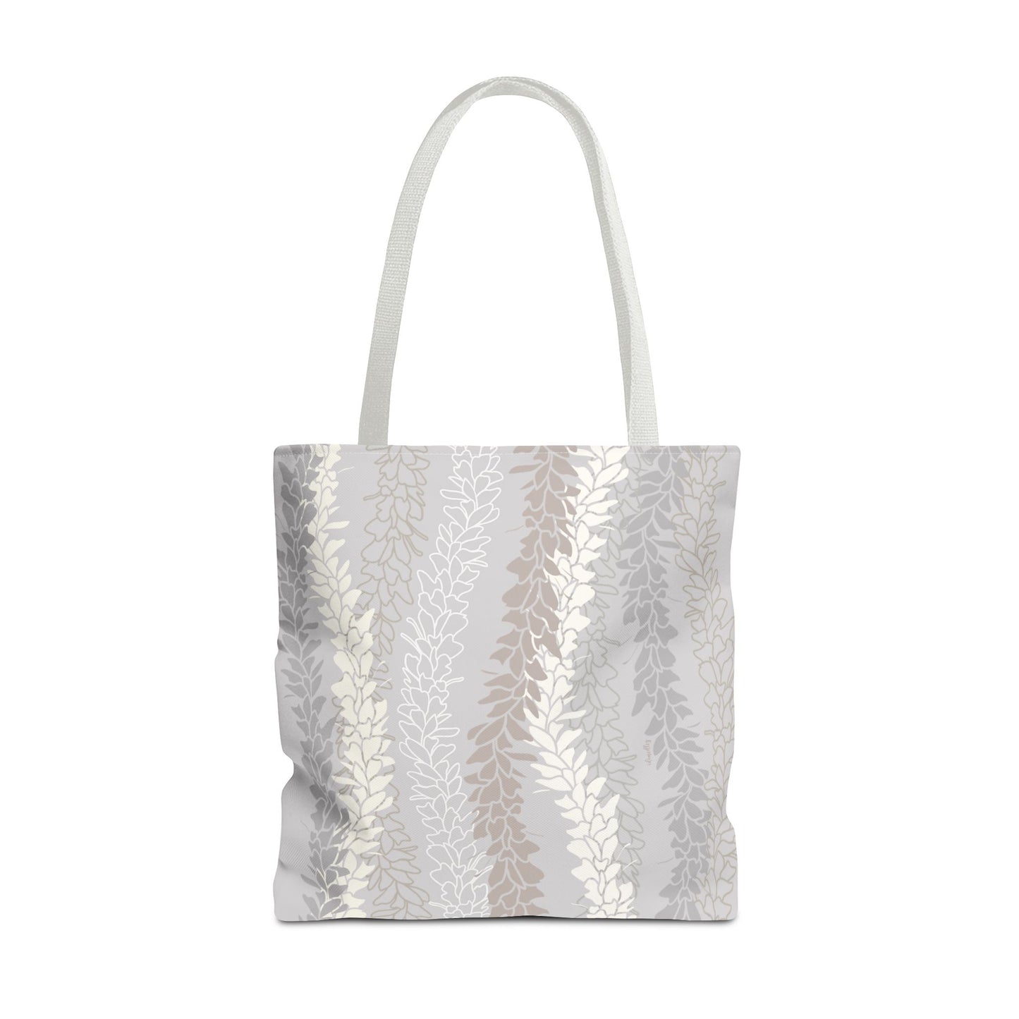 Tote bag- White Ginger Kisses in Gray