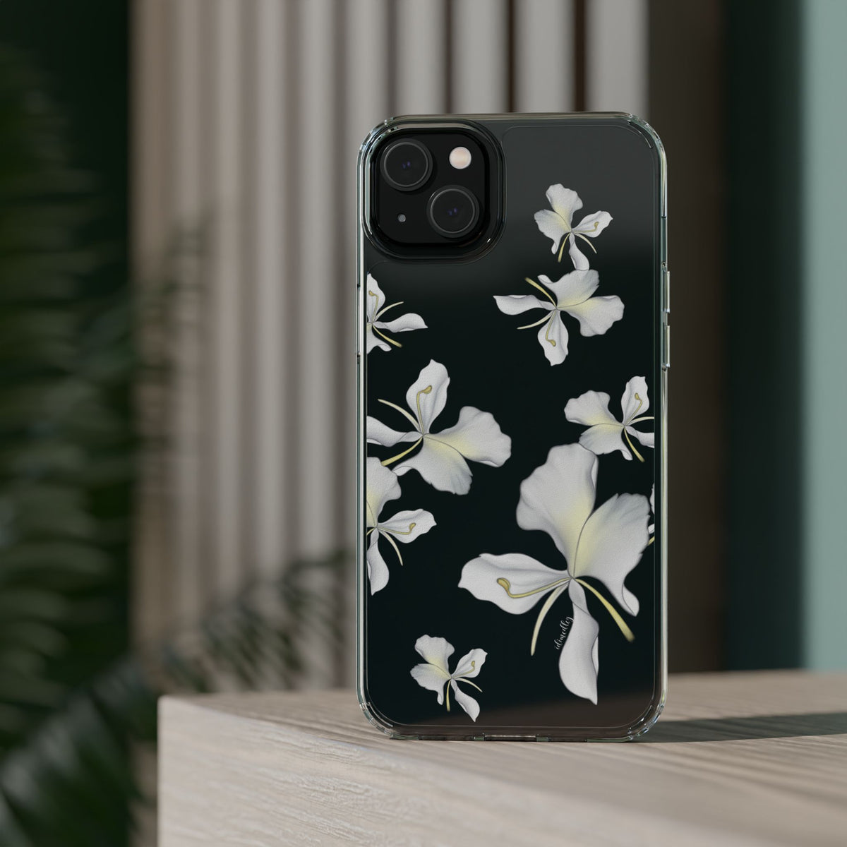 Awapuhi Butterfly Ginger Falling Flowers CLEAR Case