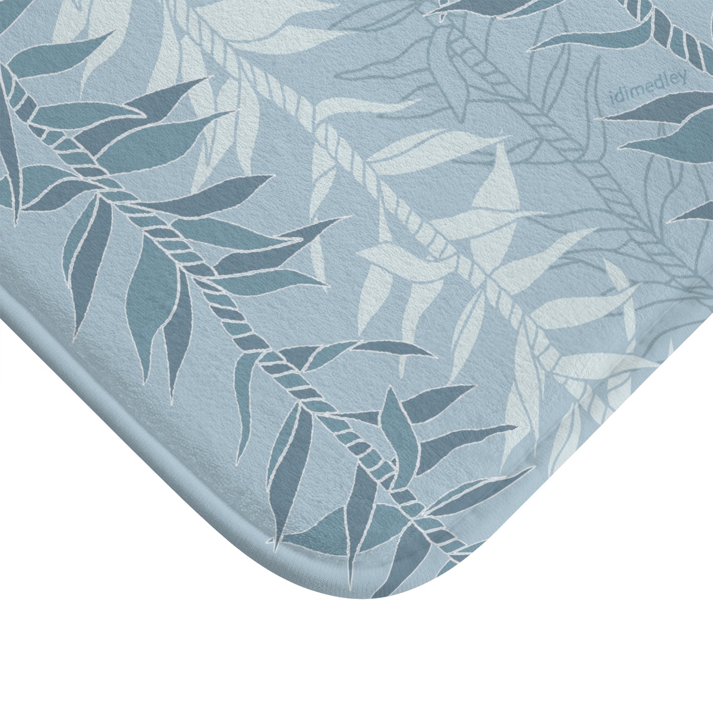 Bath Mat- Ti Leaf Lucky Leis (Steel Blue)