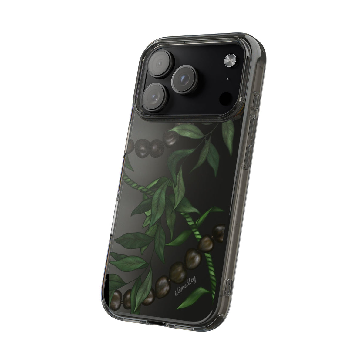 Kukui Nut, Maile and Ti Leaf Lei CLEAR Case