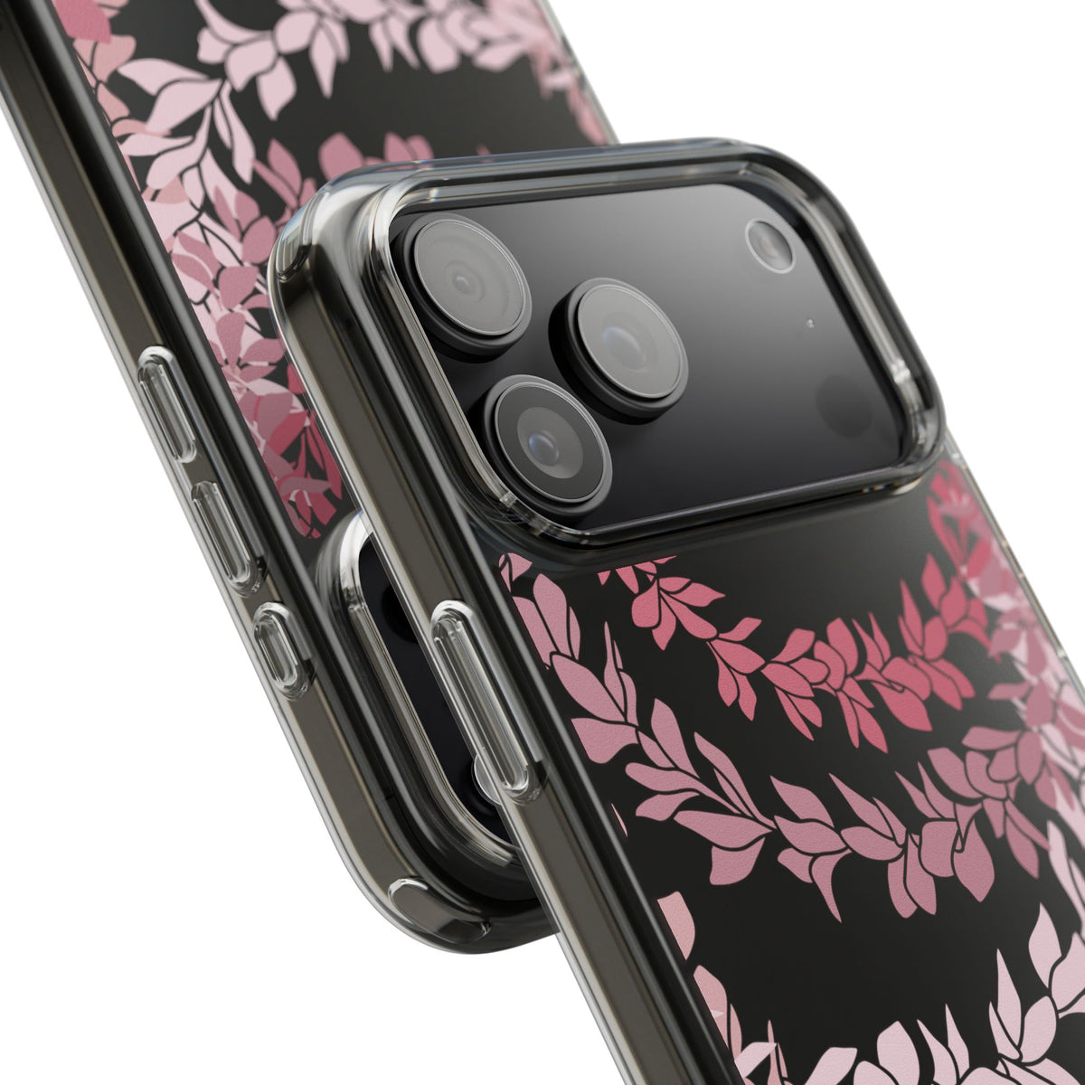 Plumeria Lei in Color Me Pinks CLEAR Case