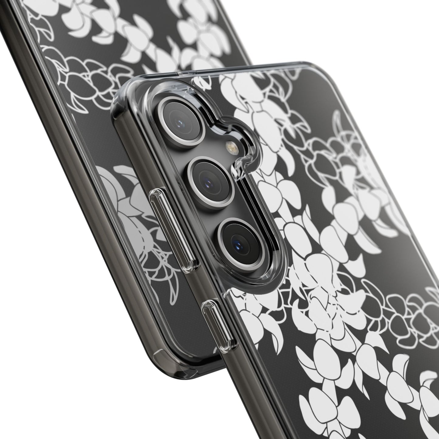 Puakenikeni Curvilinear Lei CLEAR Phone Case