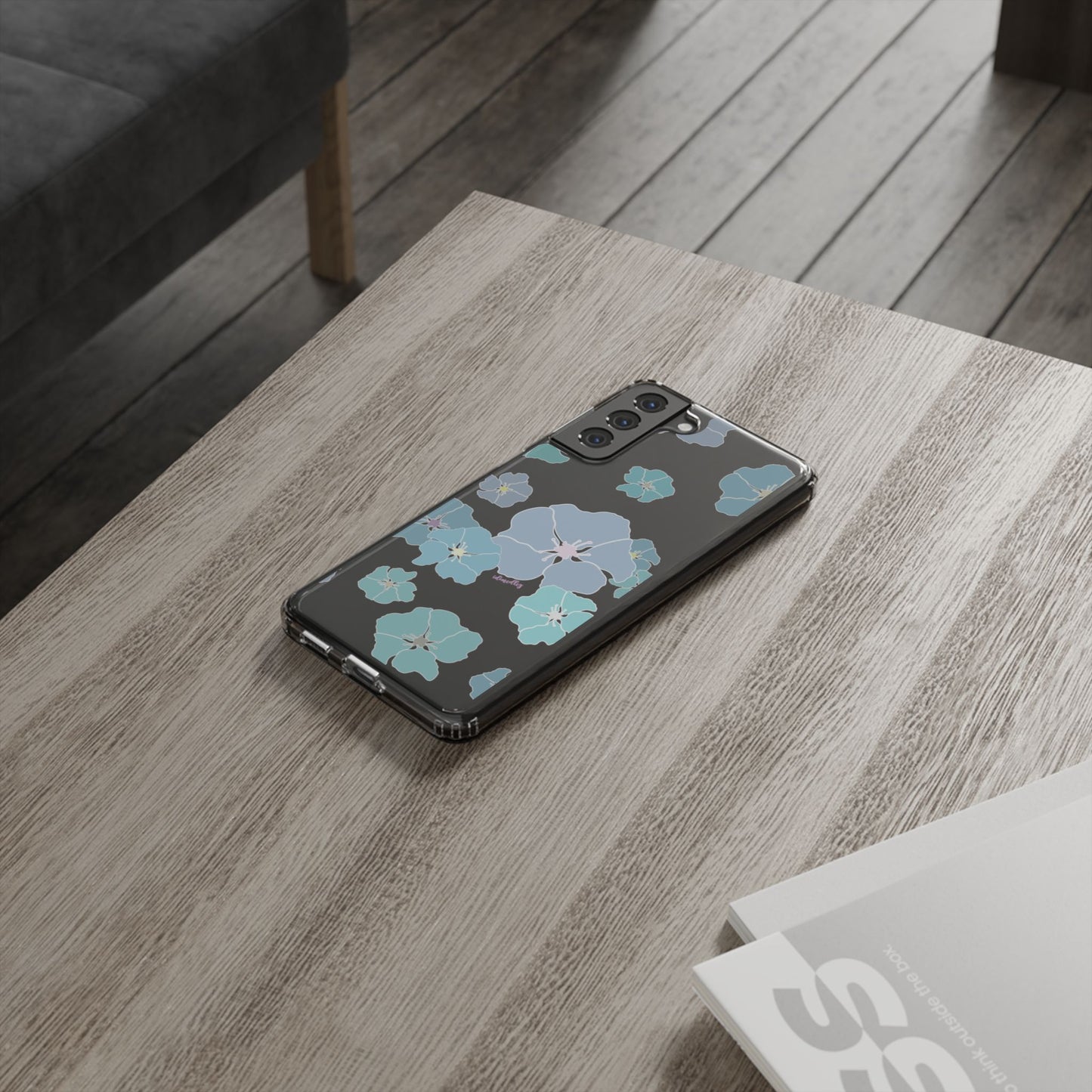 Ilima Flowers Blue CLEAR Case