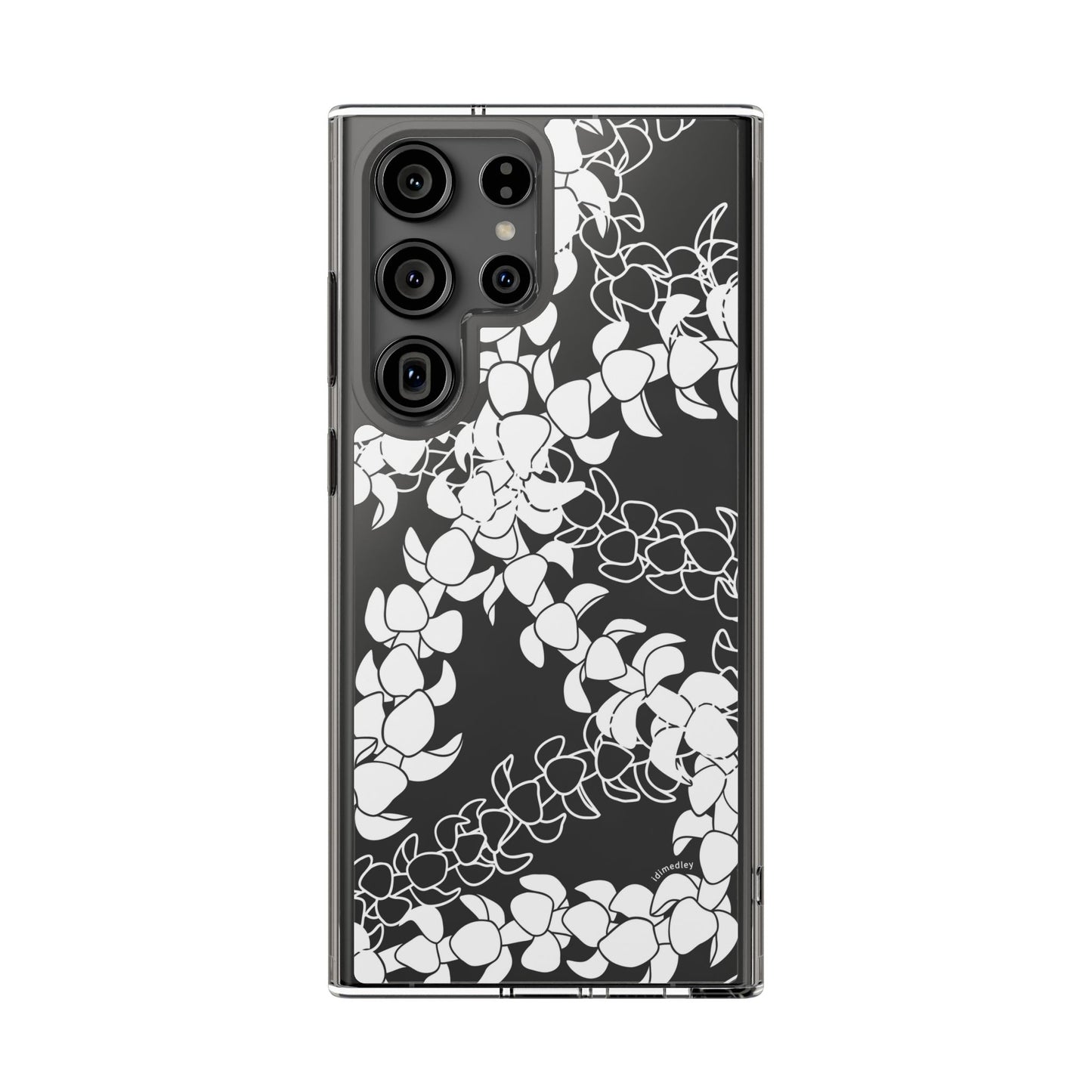 Puakenikeni Curvilinear Lei CLEAR Phone Case