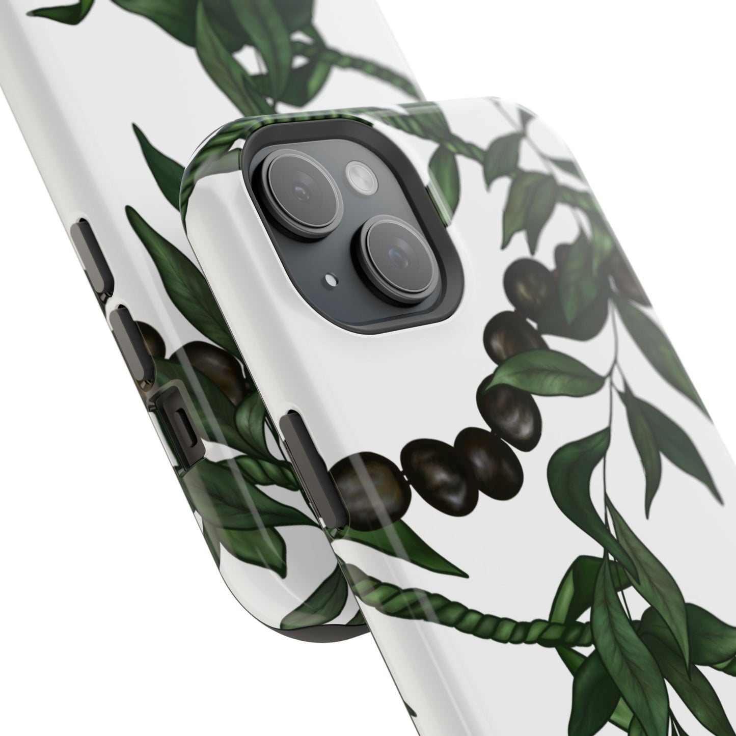 Kukui Nut, Maile, Ti Leaf Lei (White), MagSafe