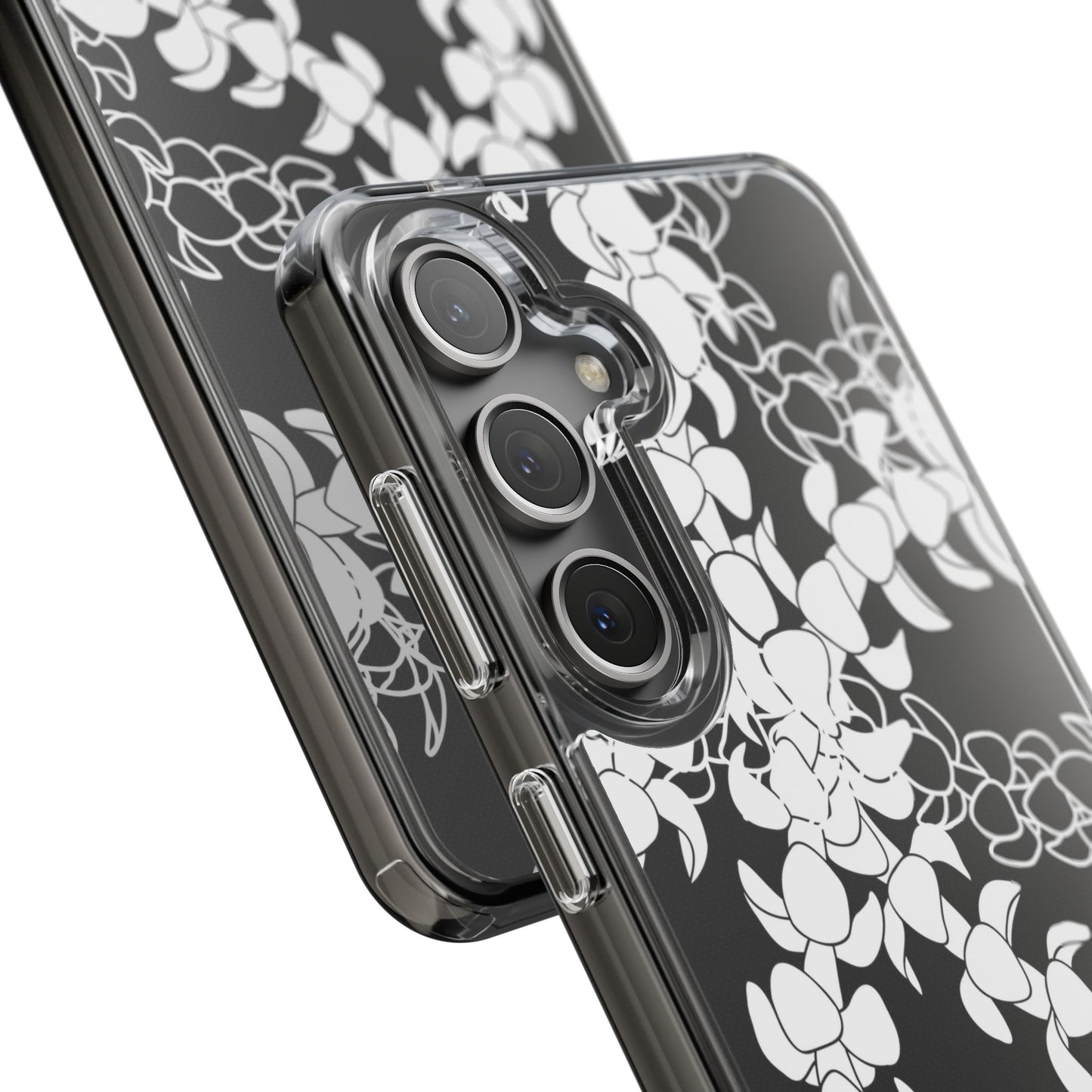 Puakenikeni Curvilinear Lei CLEAR Phone Case