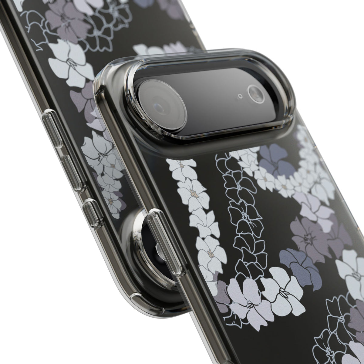 Puakenikeni En Face Flower Leis (Blue and Purple) CLEAR Case