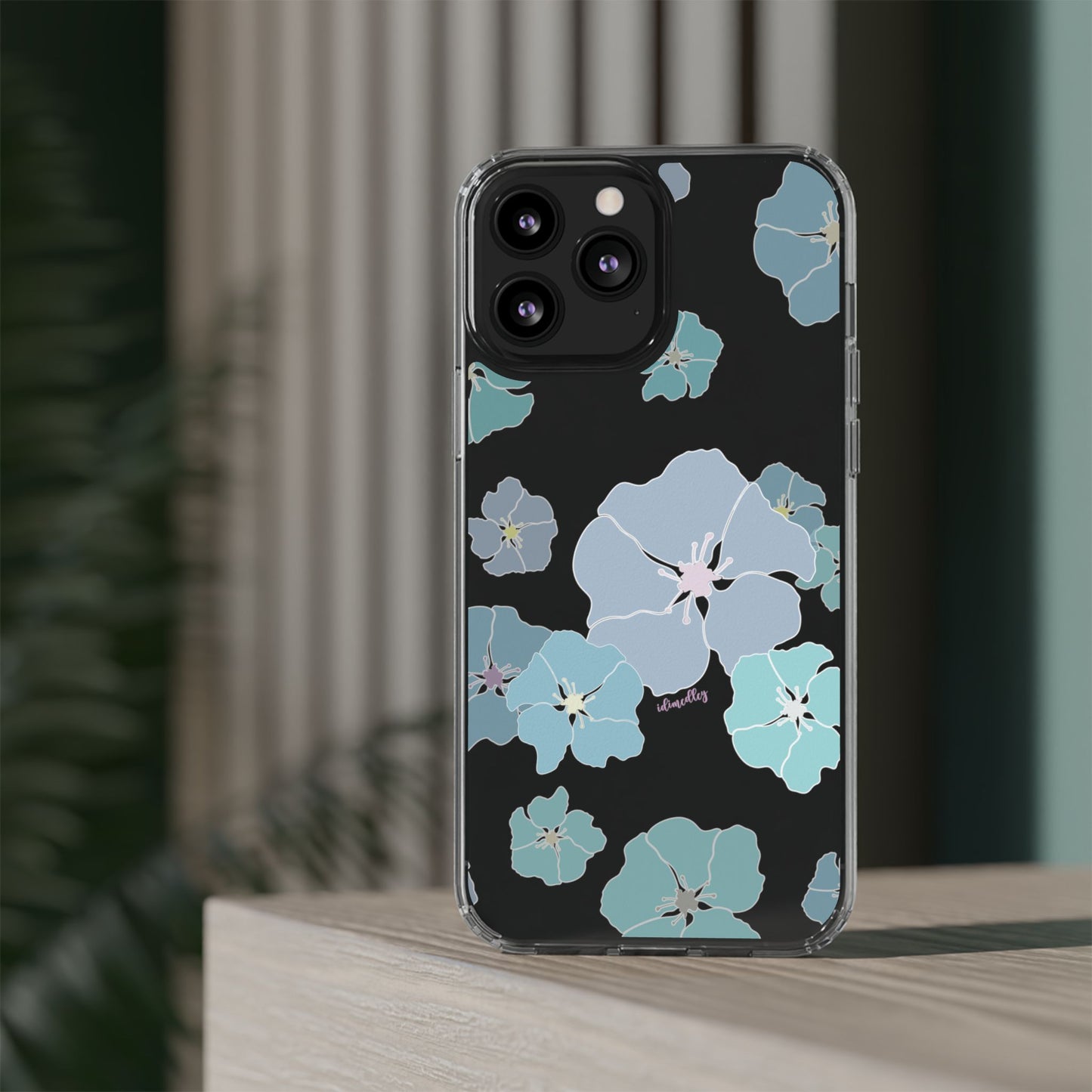 Ilima Flowers Blue CLEAR Case